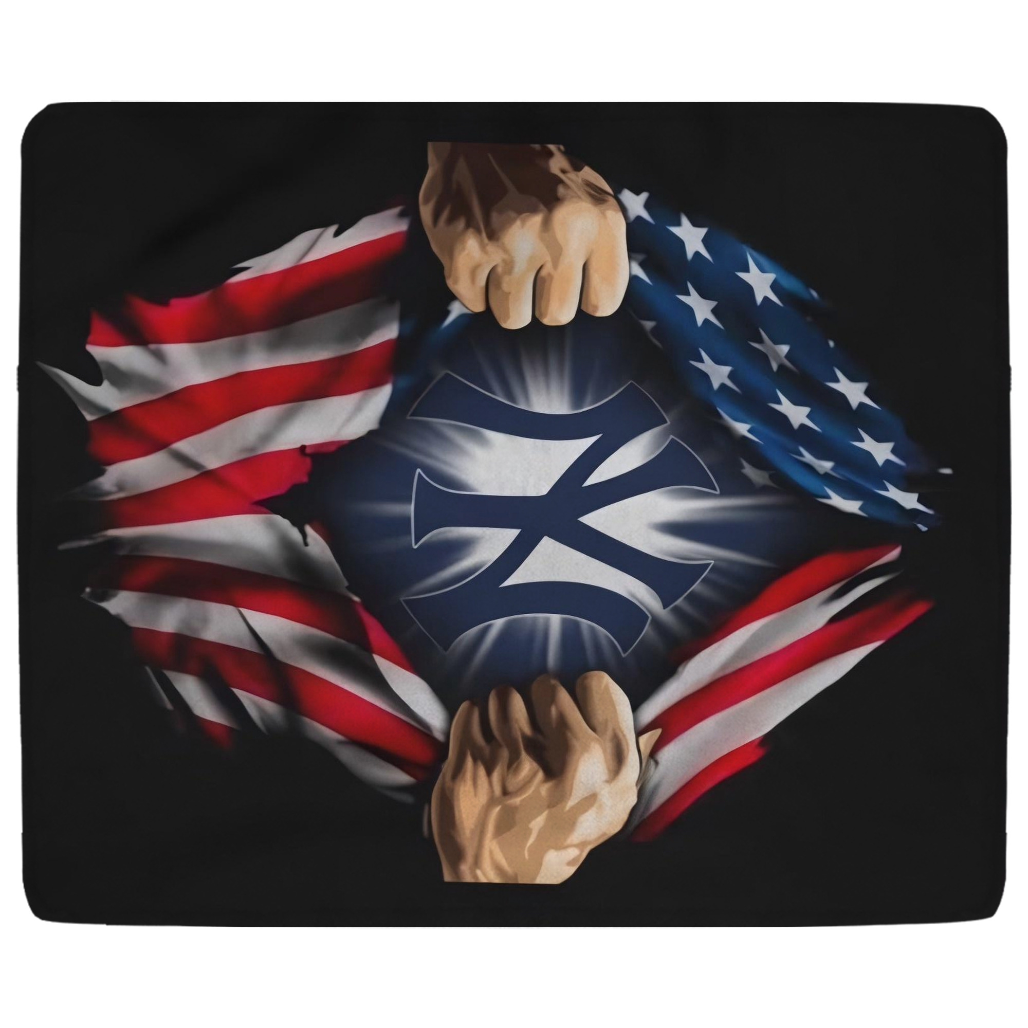 New York Yankees US Flag Yankees Inside Me Soft Fleece Throw Blanket 50 X 60 Inch – Super Soft, Lightweight, And Durable – Perfect For Sofa, Bed, Camping, And More – Ideal Gift For Family And Friends