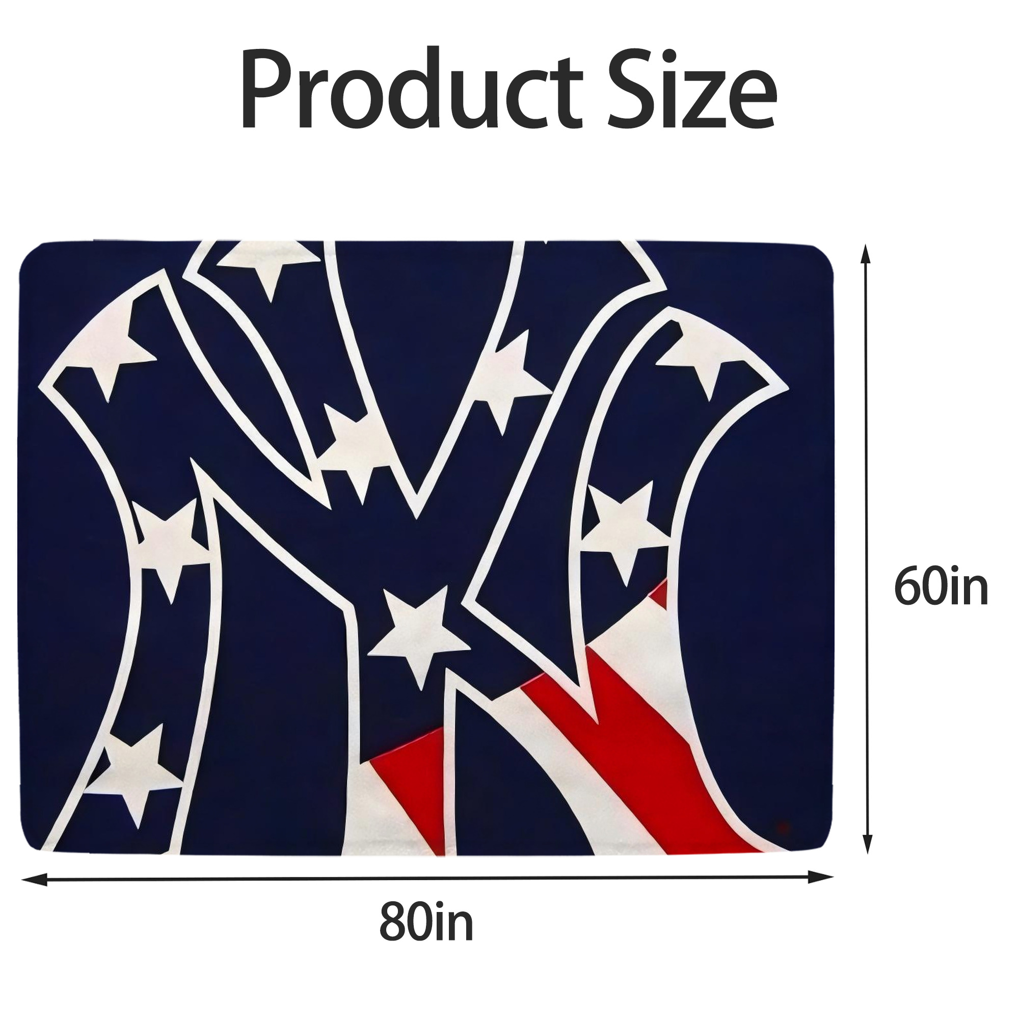 New York Yankees Logo USA Soft Fleece Throw Blanket 60 X 80 Inch – Super Soft, Lightweight, And Durable – Perfect For Sofa, Bed, Camping, And More – Ideal Gift For Family And Friends