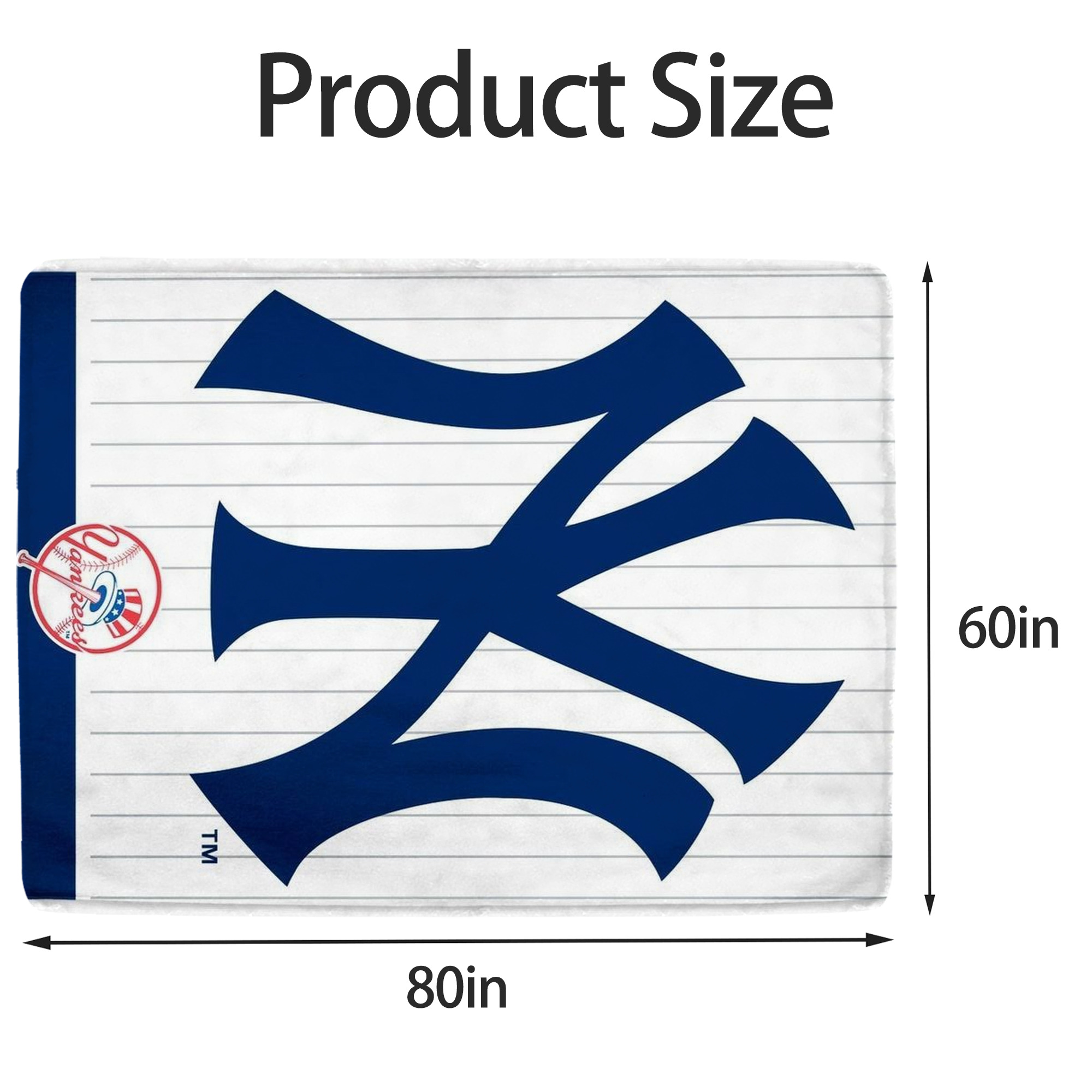New York Yankees 130 Soft Fleece Throw Blanket 60 X 80 Inch – Super Soft, Lightweight, And Durable – Perfect For Sofa, Bed, Camping, And More – Ideal Gift For Family And Friends