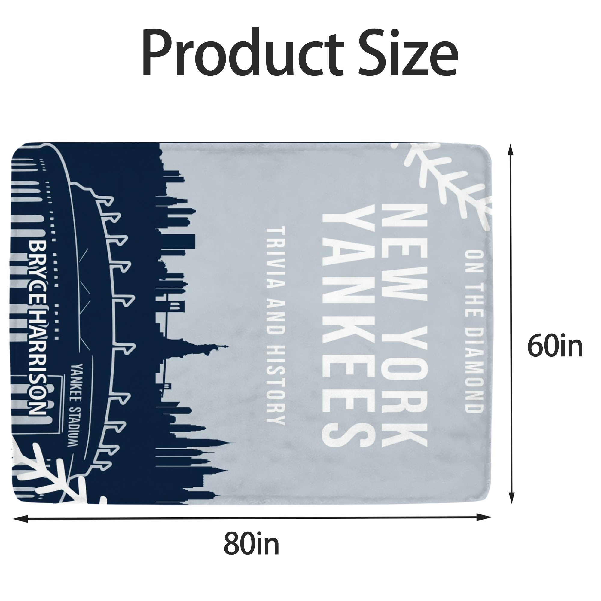 New York Yankees 141 Soft Fleece Throw Blanket 60 X 80 Inch – Super Soft, Lightweight, And Durable – Perfect For Sofa, Bed, Camping, And More – Ideal Gift For Family And Friends