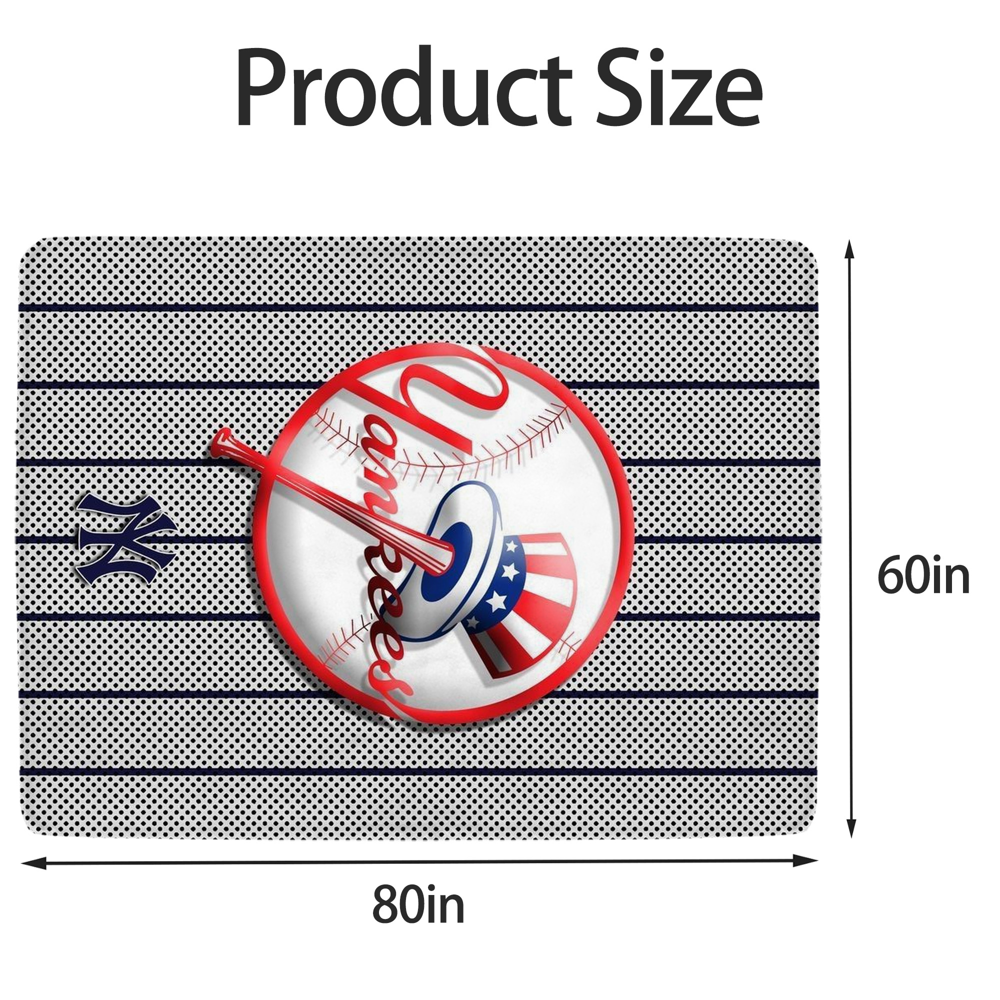 New York Yankees 197 Soft Fleece Throw Blanket 60 X 80 Inch – Super Soft, Lightweight, And Durable – Perfect For Sofa, Bed, Camping, And More – Ideal Gift For Family And Friends