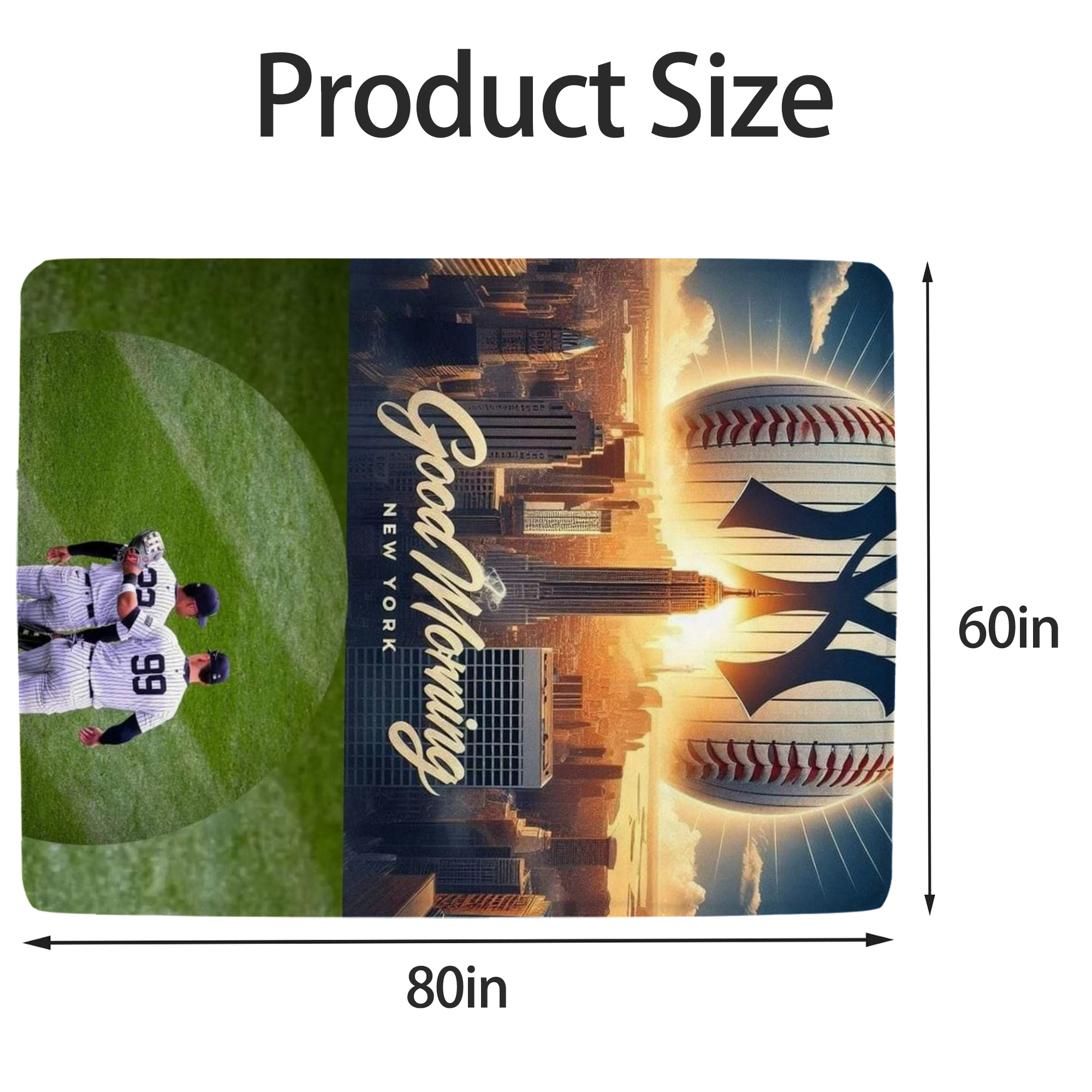 New York Yankees 218 Soft Fleece Throw Blanket 60 X 80 Inch – Super Soft, Lightweight, And Durable – Perfect For Sofa, Bed, Camping, And More – Ideal Gift For Family And Friends