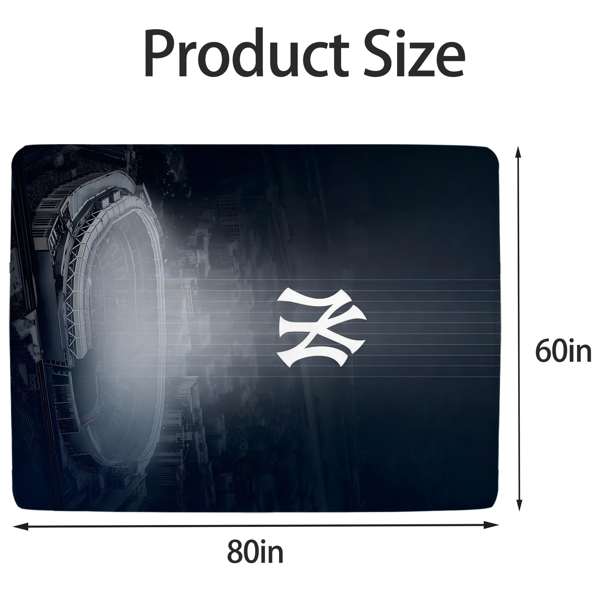 New York Yankees 225 Soft Fleece Throw Blanket 60 X 80 Inch – Super Soft, Lightweight, And Durable – Perfect For Sofa, Bed, Camping, And More – Ideal Gift For Family And Friends