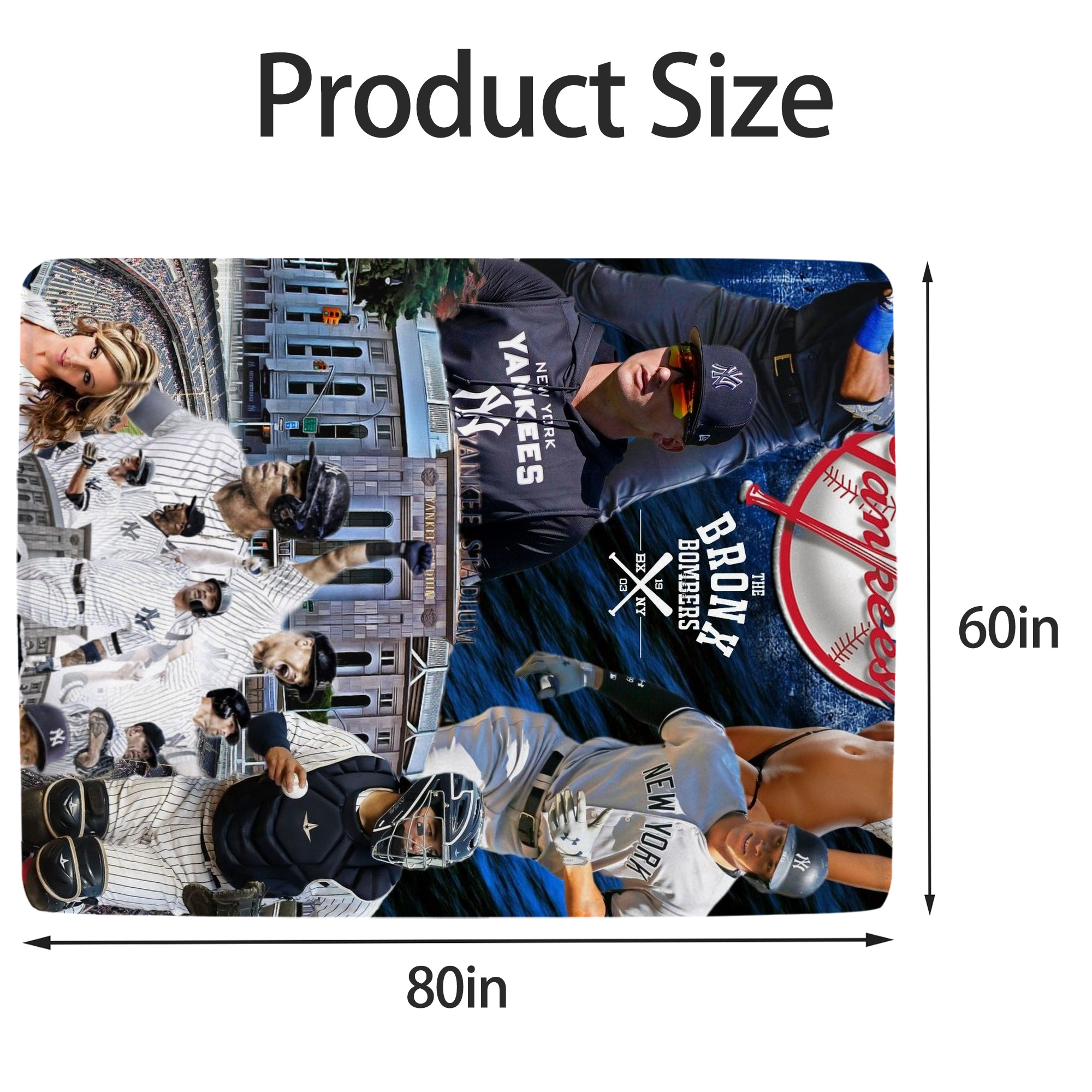 New York Yankees 336 Soft Fleece Throw Blanket 60 X 80 Inch – Super Soft, Lightweight, And Durable – Perfect For Sofa, Bed, Camping, And More – Ideal Gift For Family And Friends