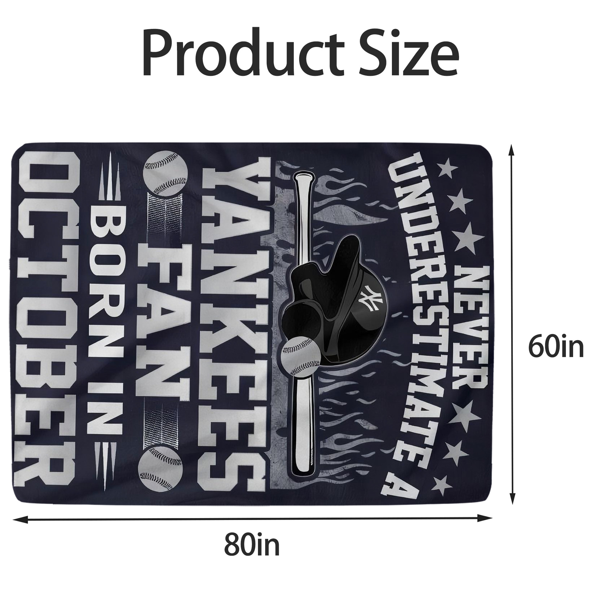 New York Yankees 349 Soft Fleece Throw Blanket 60 X 80 Inch – Super Soft, Lightweight, And Durable – Perfect For Sofa, Bed, Camping, And More – Ideal Gift For Family And Friends