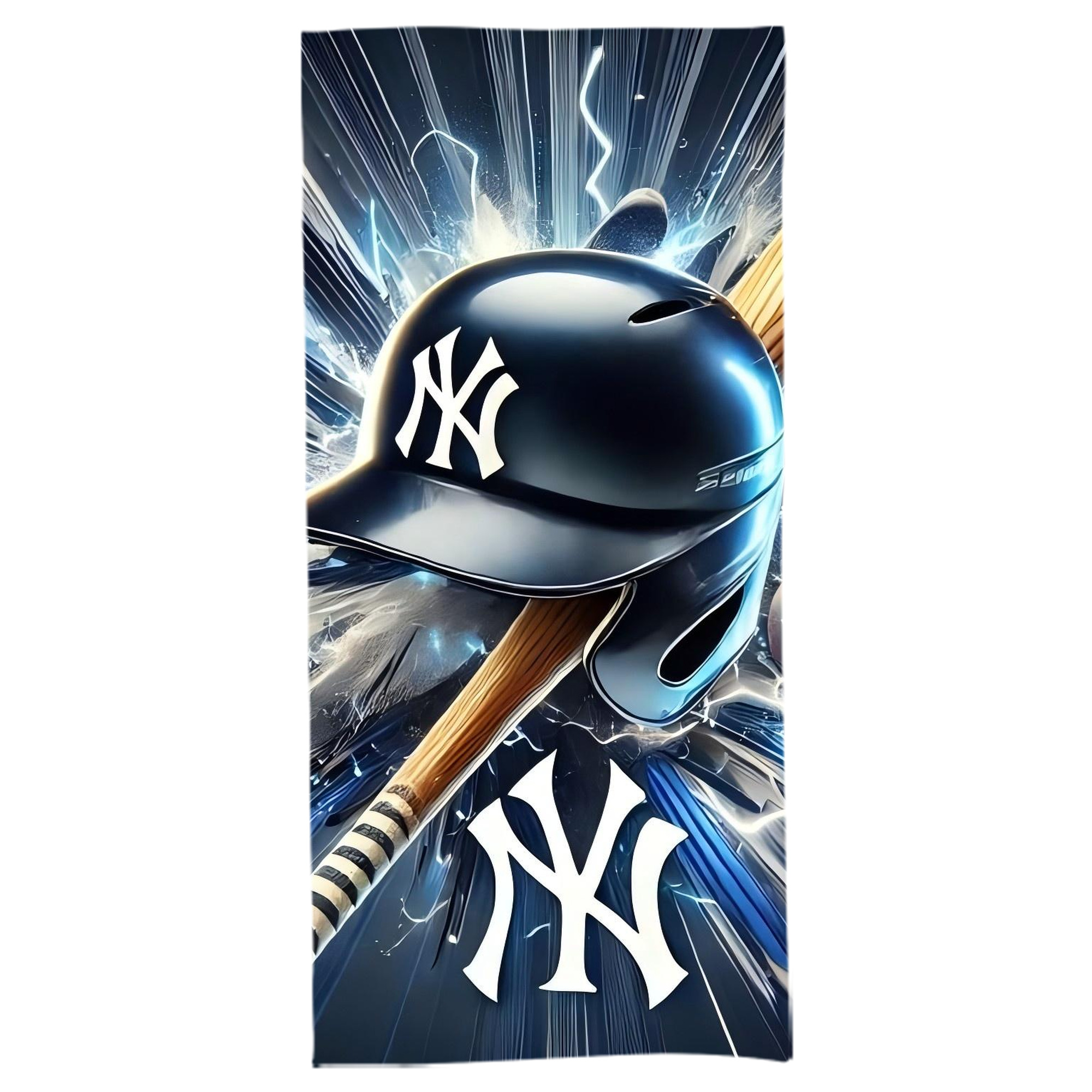 New York Yankees 264 Bath Towel 70x140 Cm – Soft & Quick Drying Polyester Shower Towel For Adults – Highly Absorbent, Lightweight, Skin-Friendly, Machine Washable – Ideal For Bathroom, Gym, Travel