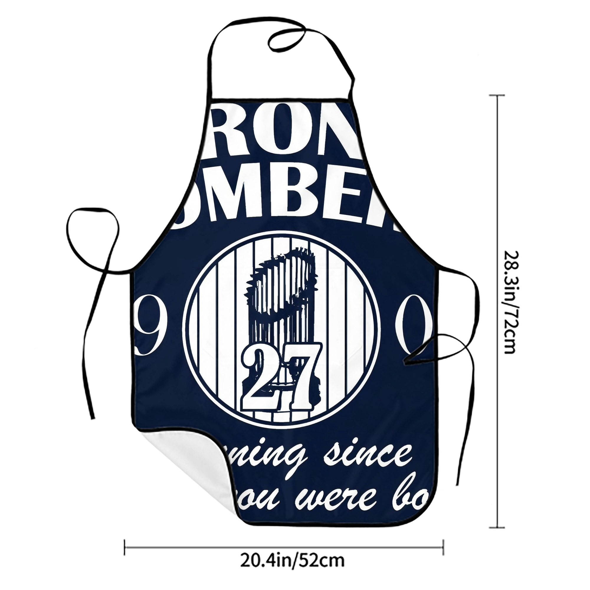 New York Yankees 240 Stain-Resistant Polyester Apron With Pocket – Full Print, Waterproof, Anti-Wrinkle, Anti-Pilling – Ideal For Kitchen, BBQ, Restaurant, Salon & More