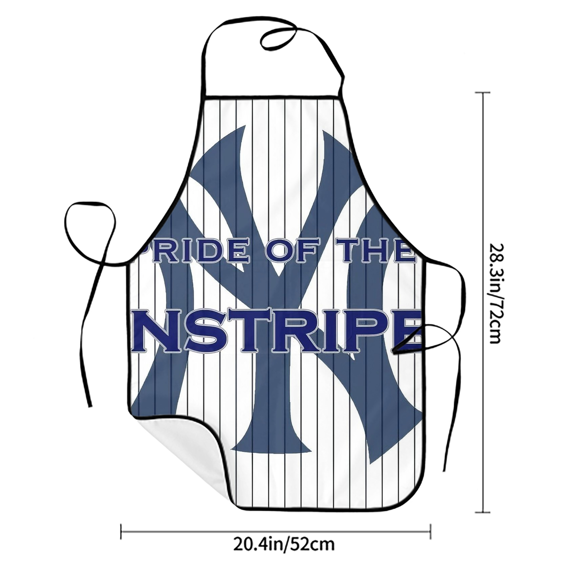 New York Yankees 337 Stain-Resistant Polyester Apron With Pocket – Full Print, Waterproof, Anti-Wrinkle, Anti-Pilling – Ideal For Kitchen, BBQ, Restaurant, Salon & More