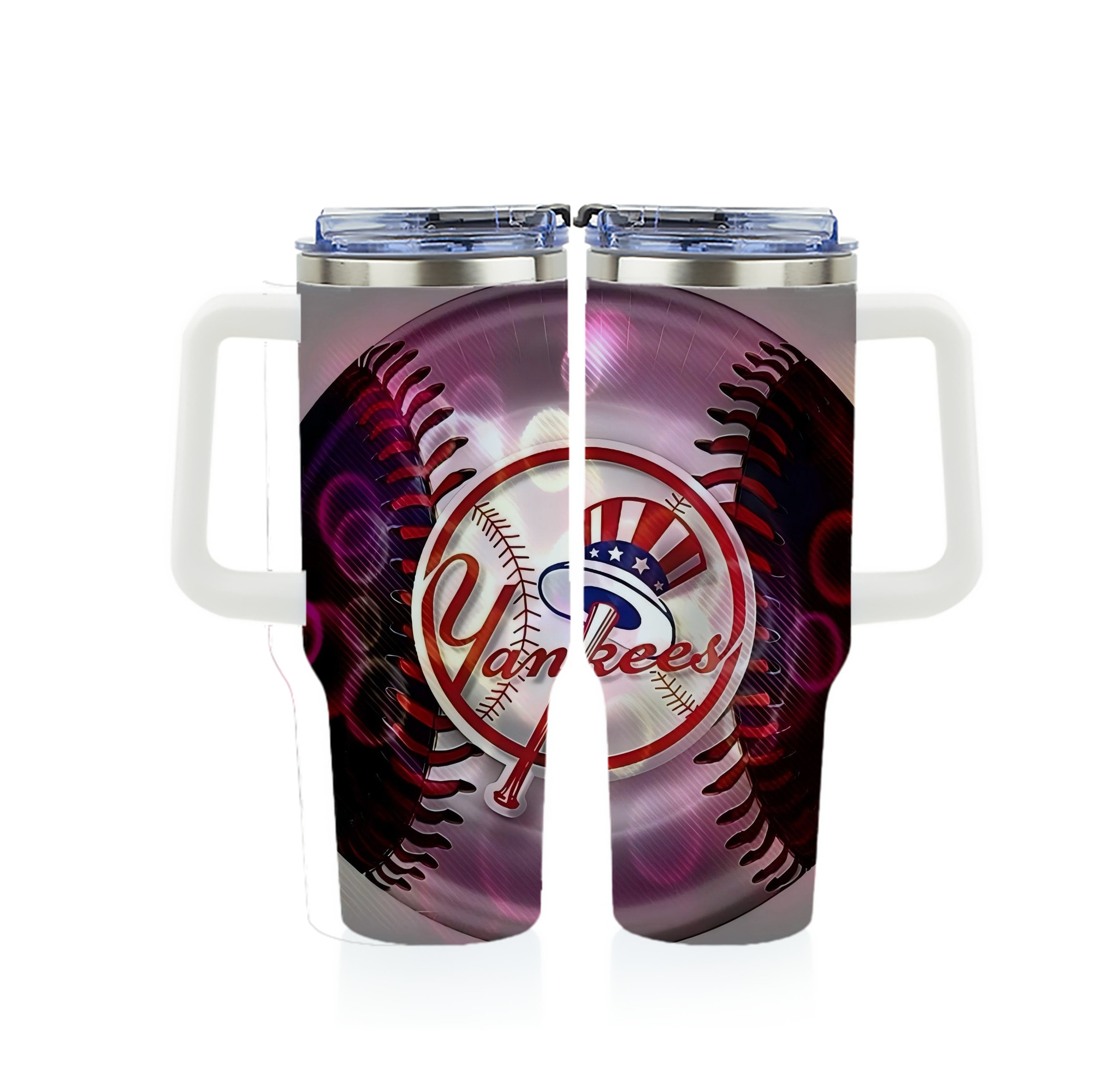 New York Yankees 244 40oz Full Wrap Car Tumbler – Durable Stainless Steel Travel Mug With Vibrant UV Print – Double Wall Insulated, Fits Most Car Cup Holders