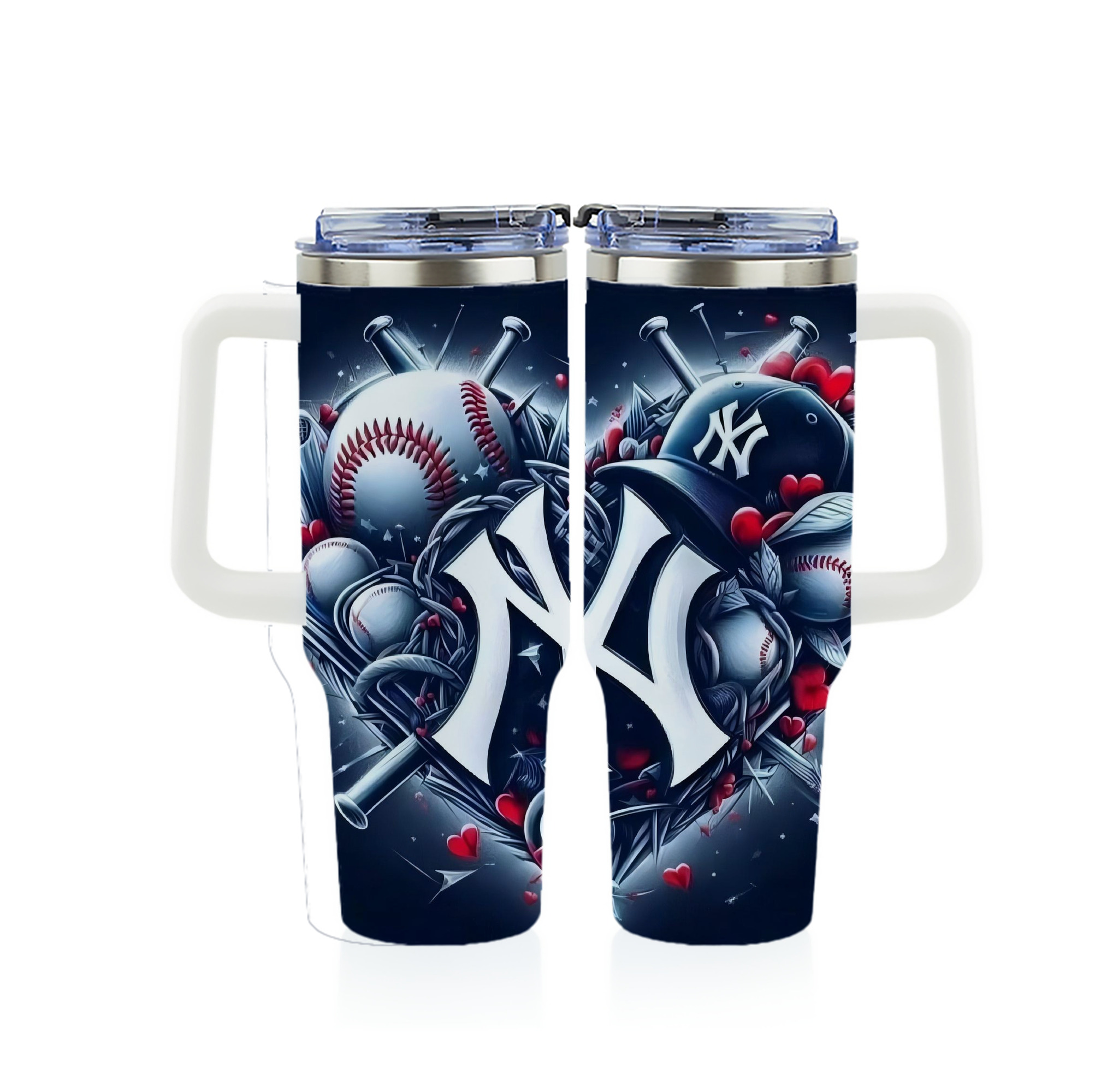 New York Yankees 251 40oz Full Wrap Car Tumbler – Durable Stainless Steel Travel Mug With Vibrant UV Print – Double Wall Insulated, Fits Most Car Cup Holders