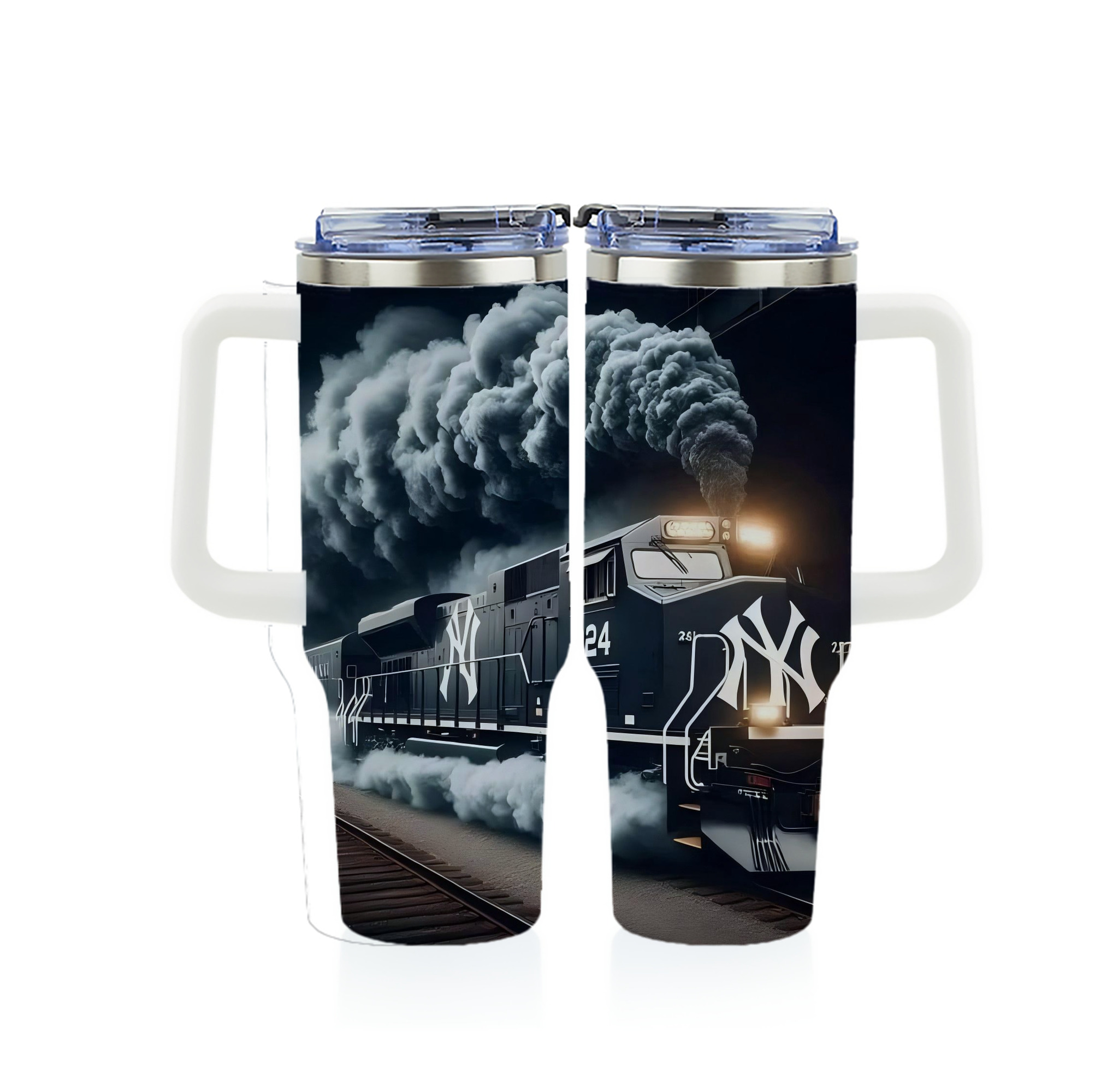 New York Yankees 257 40oz Full Wrap Car Tumbler – Durable Stainless Steel Travel Mug With Vibrant UV Print – Double Wall Insulated, Fits Most Car Cup Holders