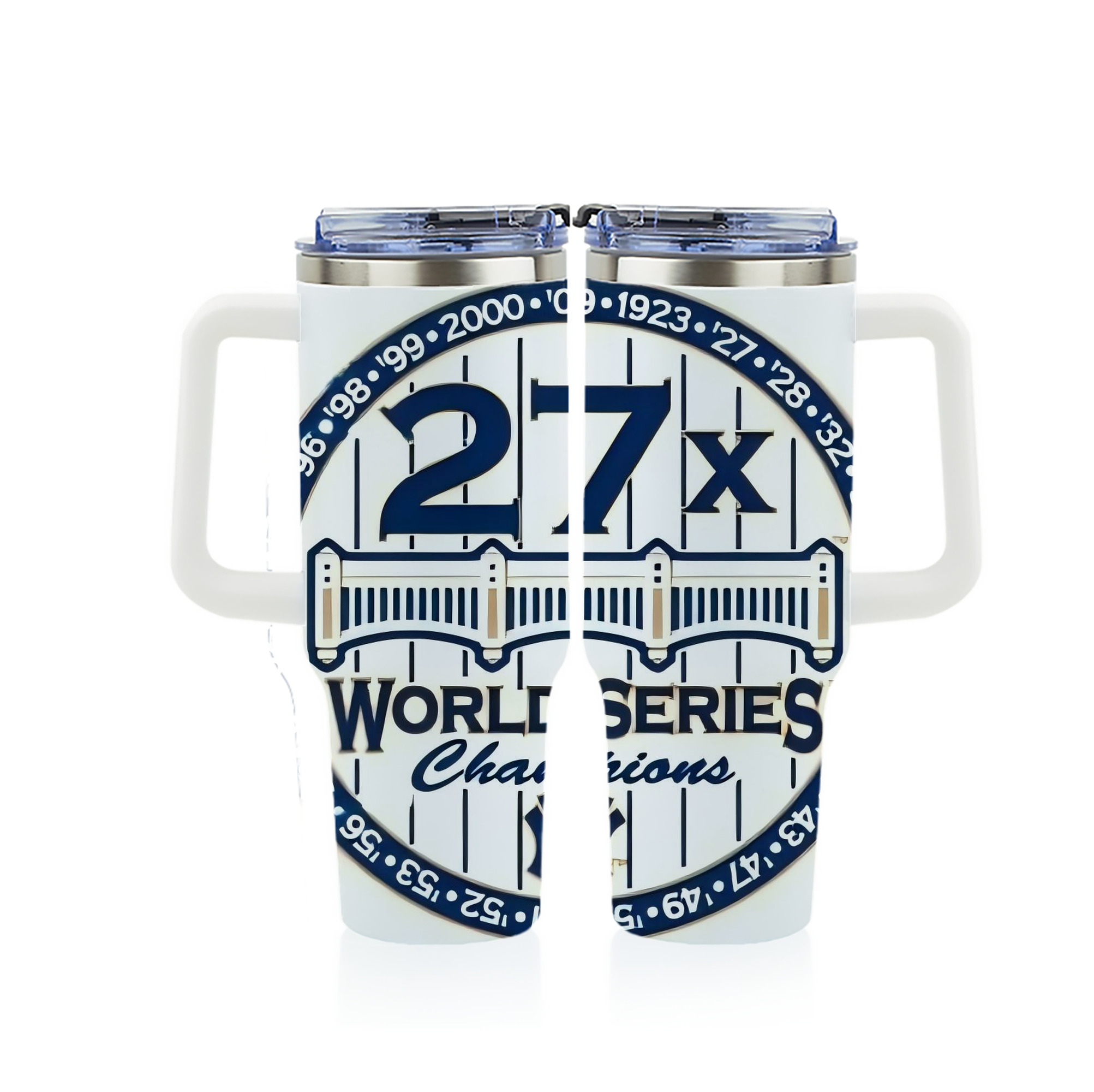 New York Yankees 263 40oz Full Wrap Car Tumbler – Durable Stainless Steel Travel Mug With Vibrant UV Print – Double Wall Insulated, Fits Most Car Cup Holders