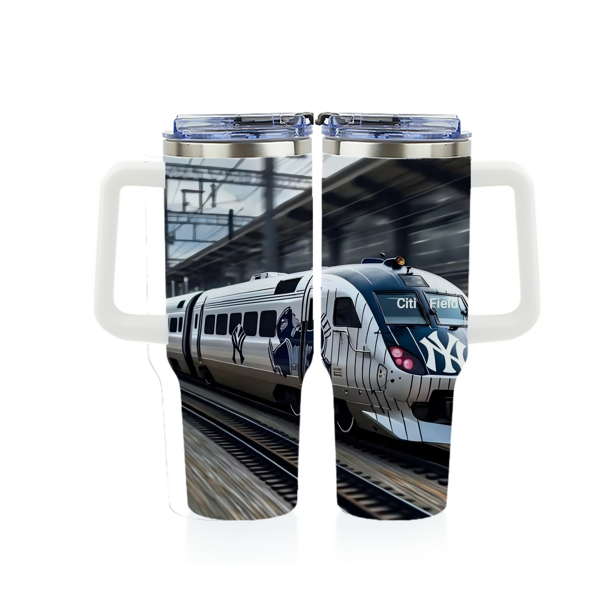 New York Yankees 342 40oz Full Wrap Car Tumbler – Durable Stainless Steel Travel Mug With Vibrant UV Print – Double Wall Insulated, Fits Most Car Cup Holders