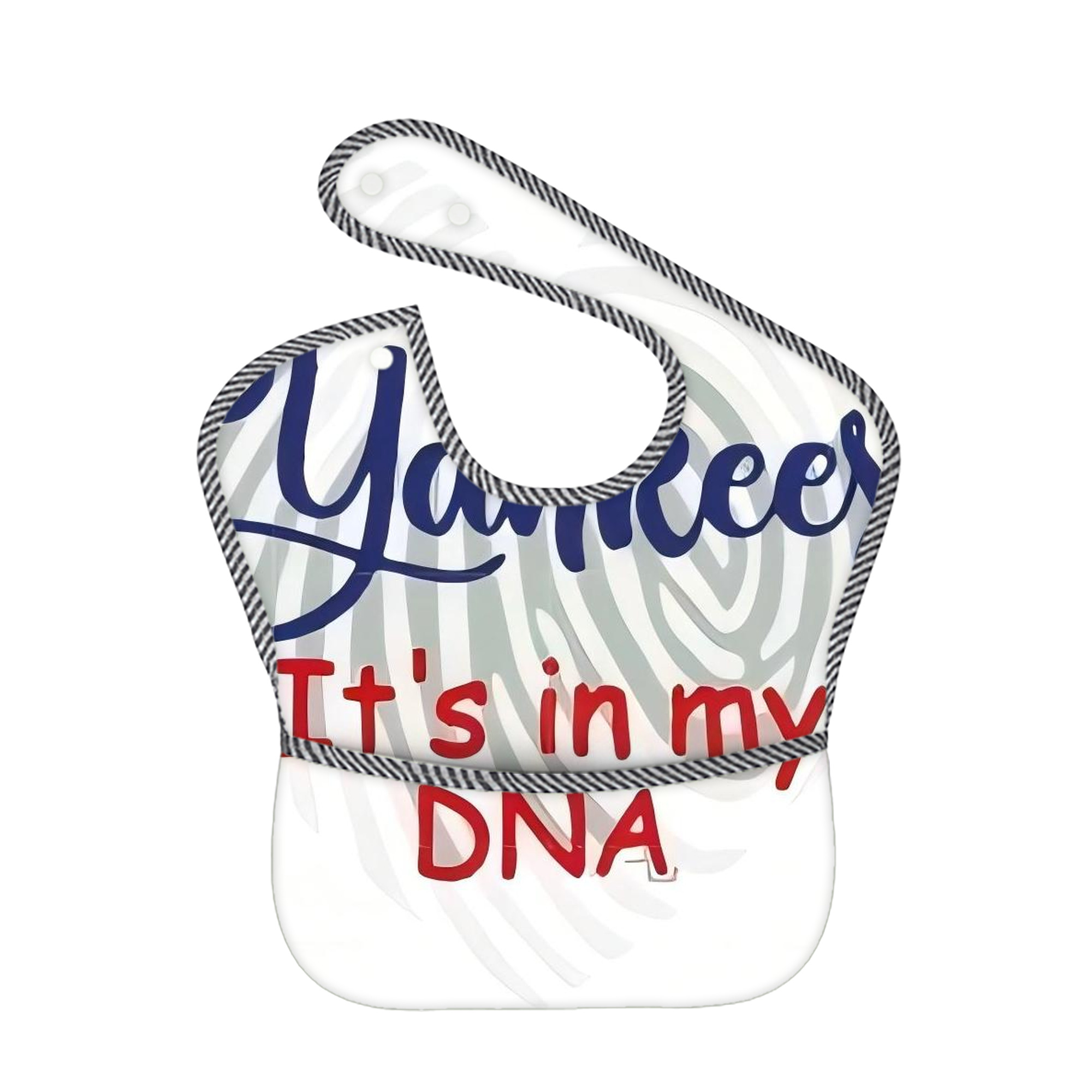 New York Yankees 234 Adjustable Waterproof Toddler Bib – Full-Print Durable Polyester – Foldable Crumb Pocket – Easy Snap Closure – Soft