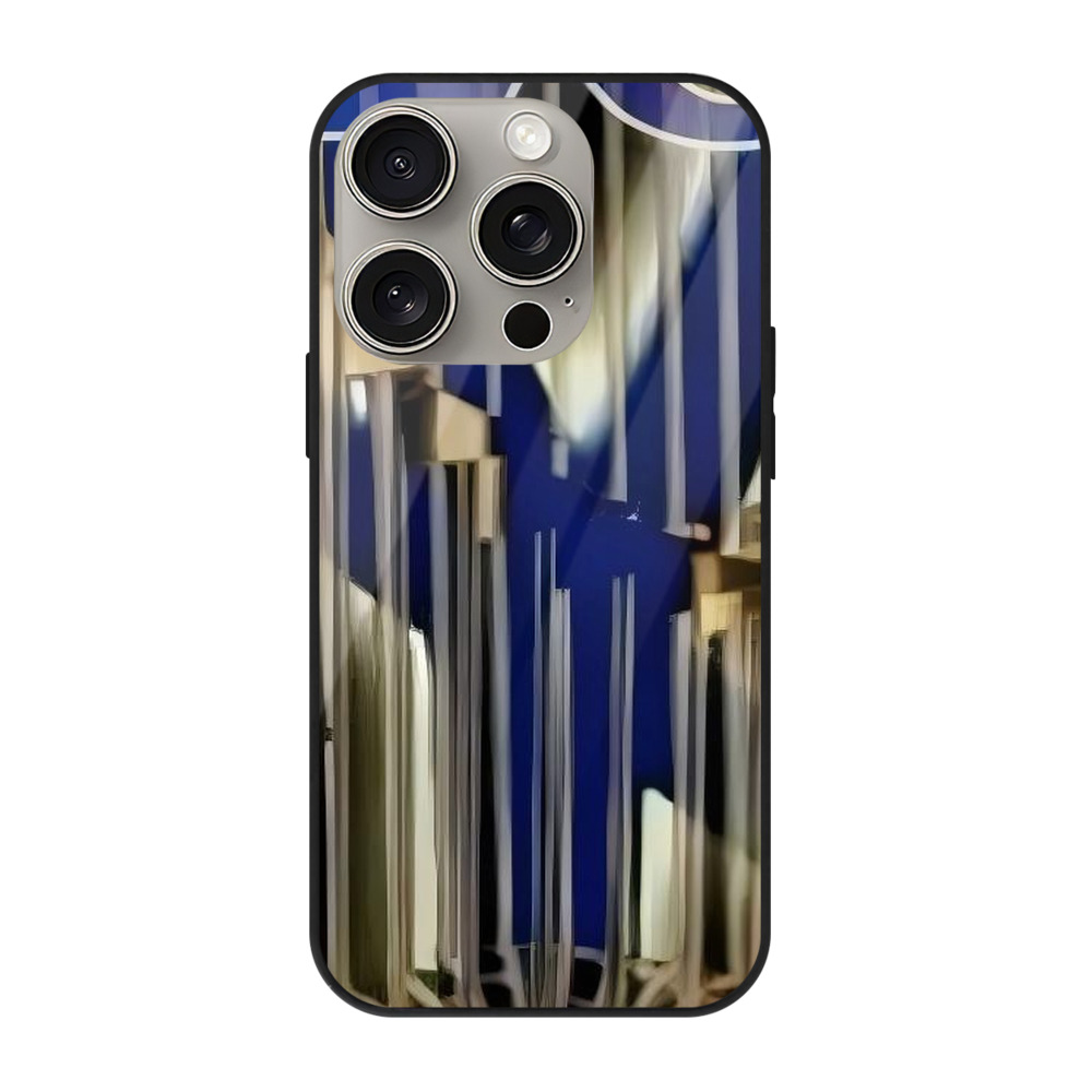 New York Yankees 172 IPhone 15 Pro Mirror Phone Case – UV Printed Glass + TPU – Scratch-Resistant, Wireless Charging Compatible, Precise Fit & Stylish Design