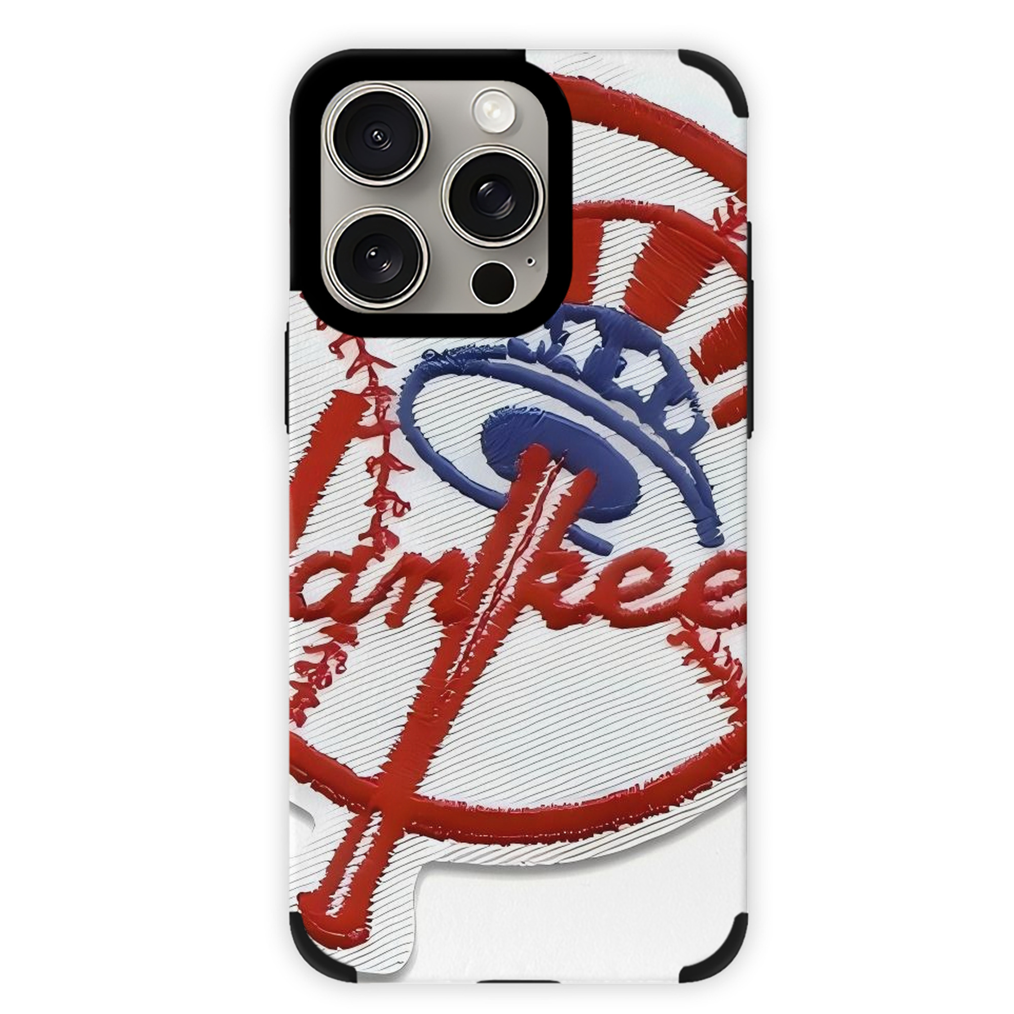 New York Yankees 123 IPhone 15 Pro Max PU Leather Case – Soft Lining, 360° Protection – Precise Fit, 3D Buttons, Easy Charging – Anti-Yellowing, Easy To Clean