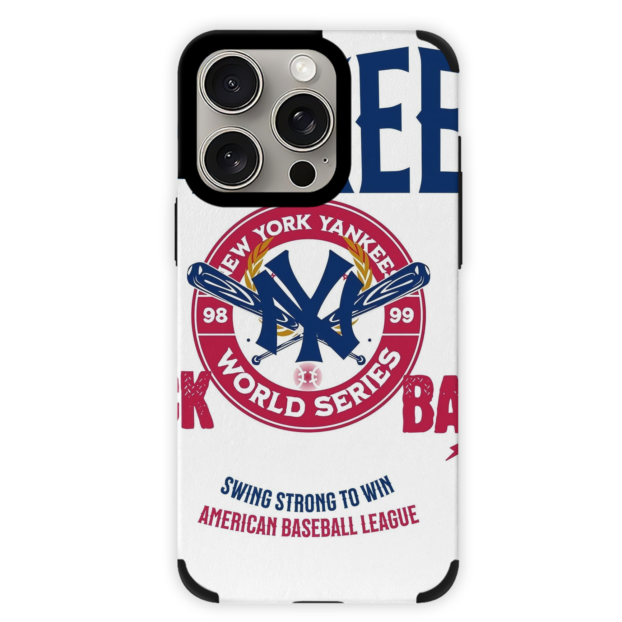 New York Yankees 179 IPhone 15 Pro Max PU Leather Case – Soft Lining, 360° Protection – Precise Fit, 3D Buttons, Easy Charging – Anti-Yellowing, Easy To Clean