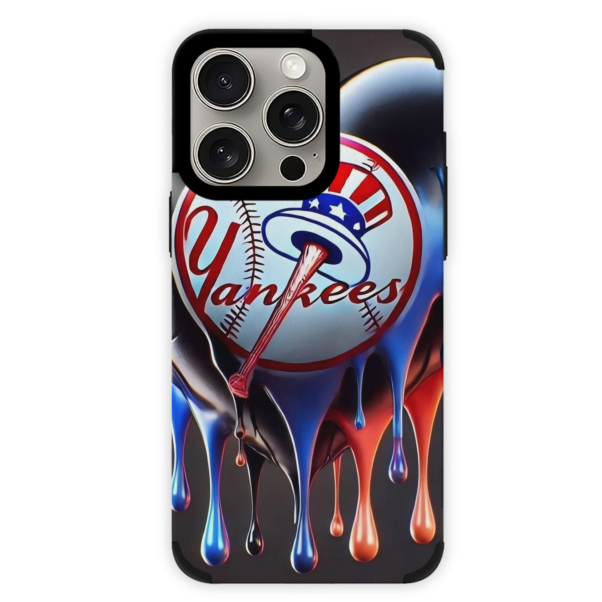 New York Yankees Heart IPhone 15 Pro Max PU Leather Case – Soft Lining, 360° Protection – Precise Fit, 3D Buttons, Easy Charging – Anti-Yellowing, Easy To Clean