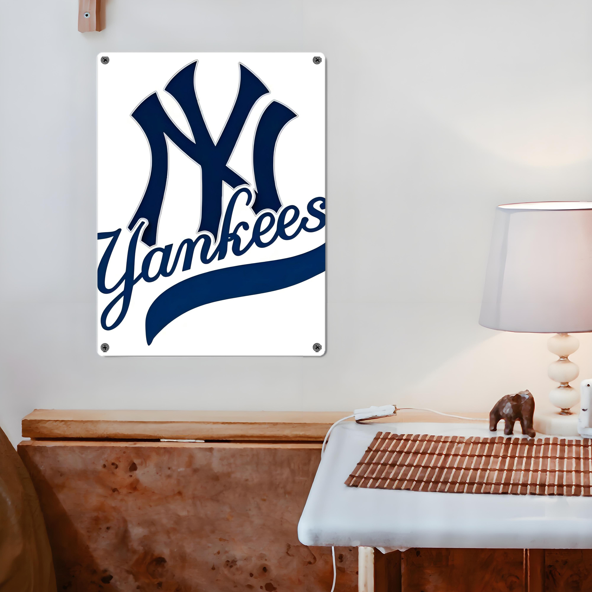 New York Yankees 116 Vintage Metal Tin Sign 12x16inch – Retro Wall Art Decor For Home, Bar, Kitchen, Bedroom, Office – Durable Iron Sheet Poster, Easy To Hang, Full-Color Printing
