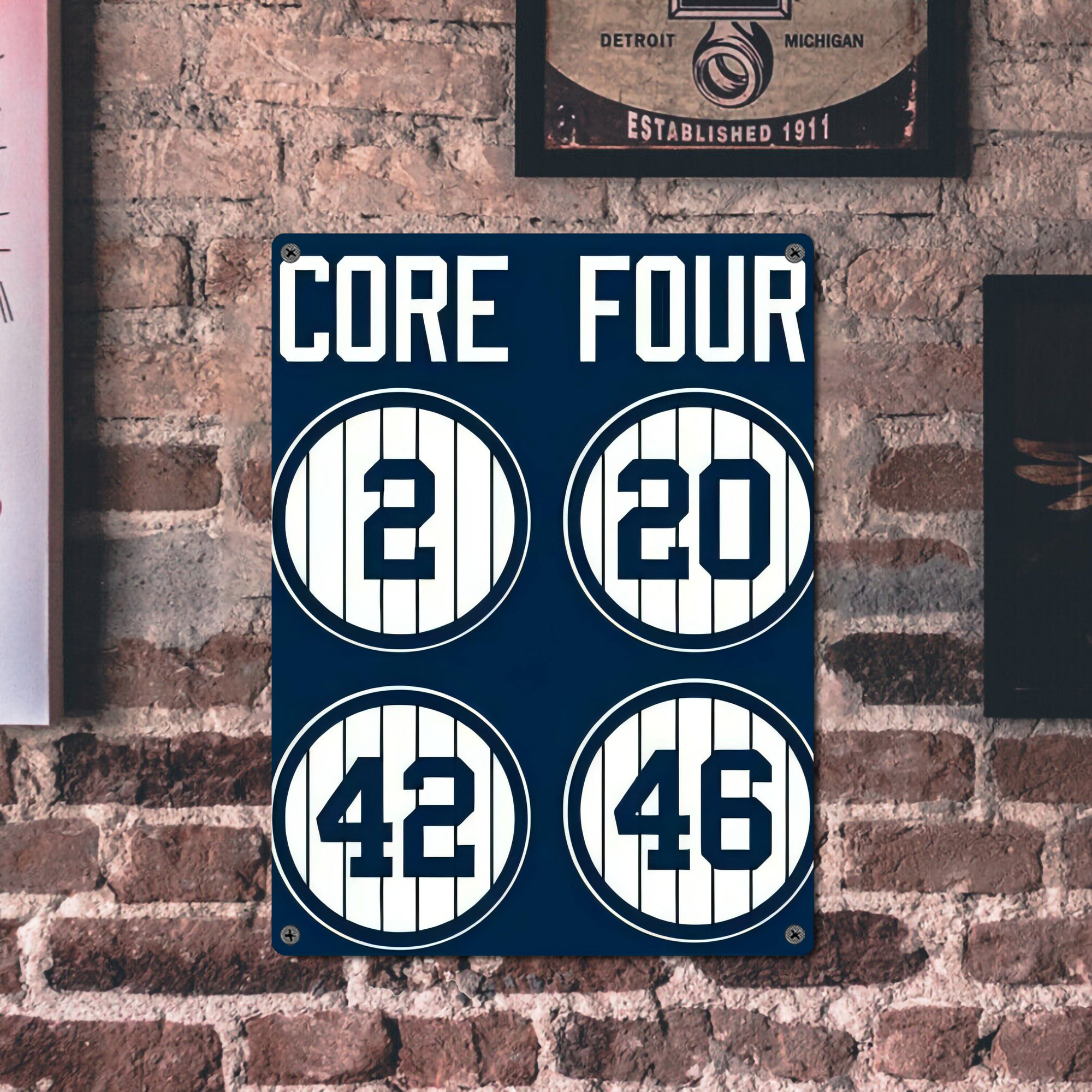 New York Yankees 223 Vintage Metal Tin Sign 12x16inch – Retro Wall Art Decor For Home, Bar, Kitchen, Bedroom, Office – Durable Iron Sheet Poster, Easy To Hang, Full-Color Printing