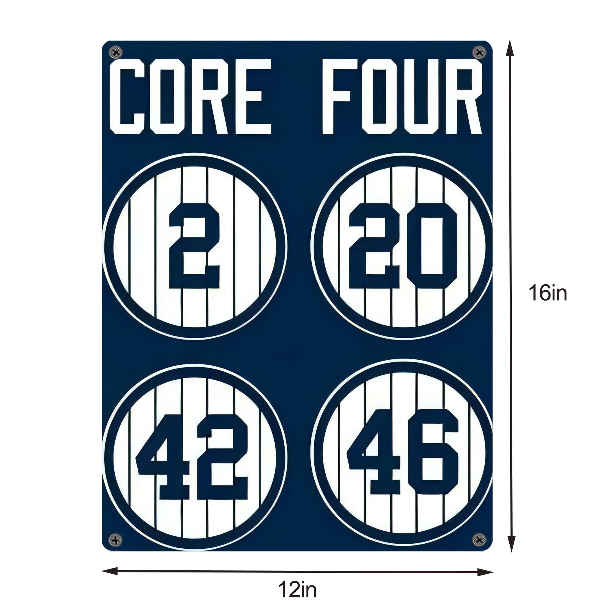 New York Yankees 223 Vintage Metal Tin Sign 12x16inch – Retro Wall Art Decor For Home, Bar, Kitchen, Bedroom, Office – Durable Iron Sheet Poster, Easy To Hang, Full-Color Printing