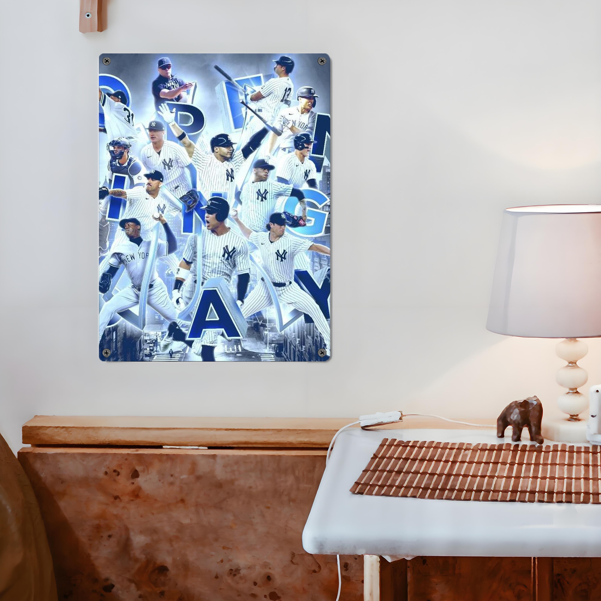 New York Yankees 236 Vintage Metal Tin Sign 12x16inch – Retro Wall Art Decor For Home, Bar, Kitchen, Bedroom, Office – Durable Iron Sheet Poster, Easy To Hang, Full-Color Printing