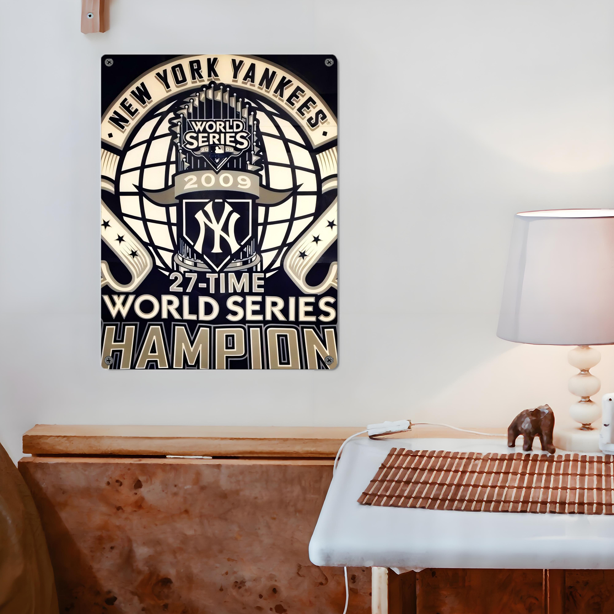 New York Yankees 256 Vintage Metal Tin Sign 12x16inch – Retro Wall Art Decor For Home, Bar, Kitchen, Bedroom, Office – Durable Iron Sheet Poster, Easy To Hang, Full-Color Printing