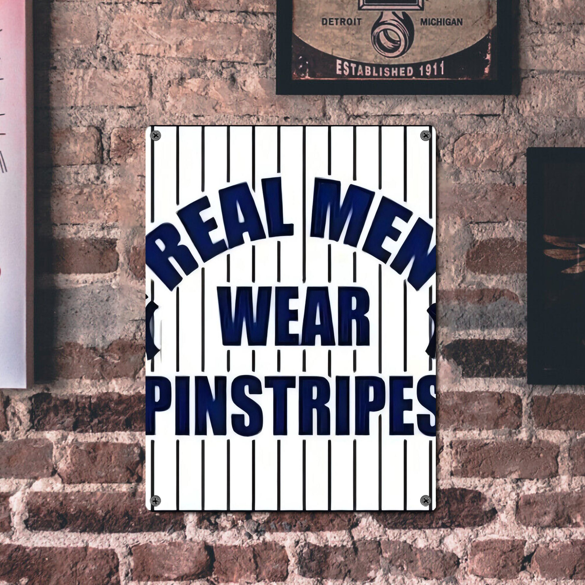 New York Yankees 262 Vintage Metal Tin Sign 12x16inch – Retro Wall Art Decor For Home, Bar, Kitchen, Bedroom, Office – Durable Iron Sheet Poster, Easy To Hang, Full-Color Printing