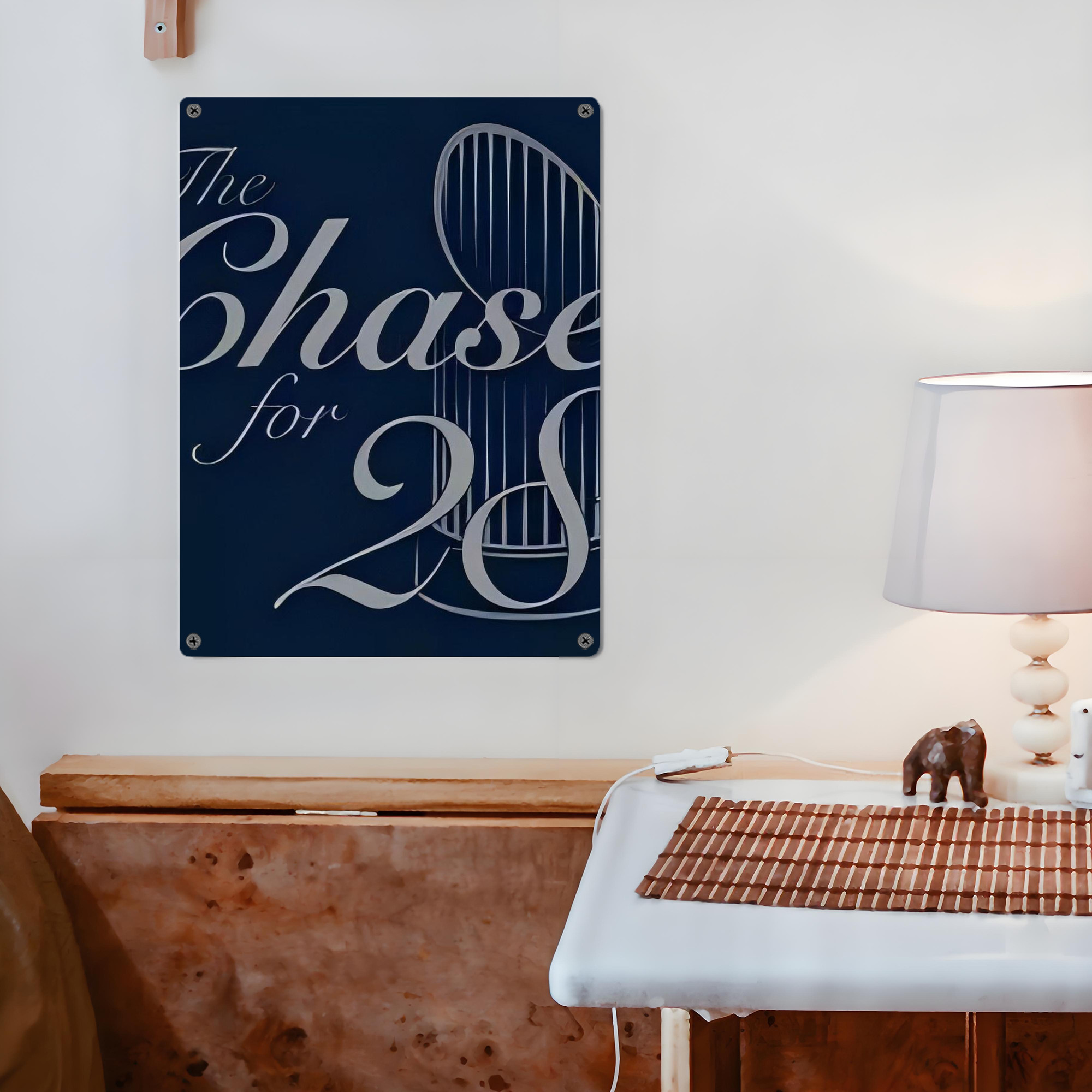 New York Yankees 300 Vintage Metal Tin Sign 12x16inch – Retro Wall Art Decor For Home, Bar, Kitchen, Bedroom, Office – Durable Iron Sheet Poster, Easy To Hang, Full-Color Printing