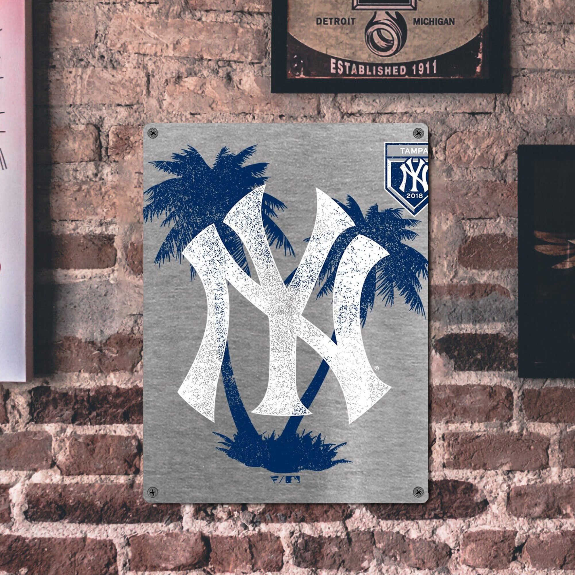 New York Yankees 338 Vintage Metal Tin Sign 12x16inch – Retro Wall Art Decor For Home, Bar, Kitchen, Bedroom, Office – Durable Iron Sheet Poster, Easy To Hang, Full-Color Printing