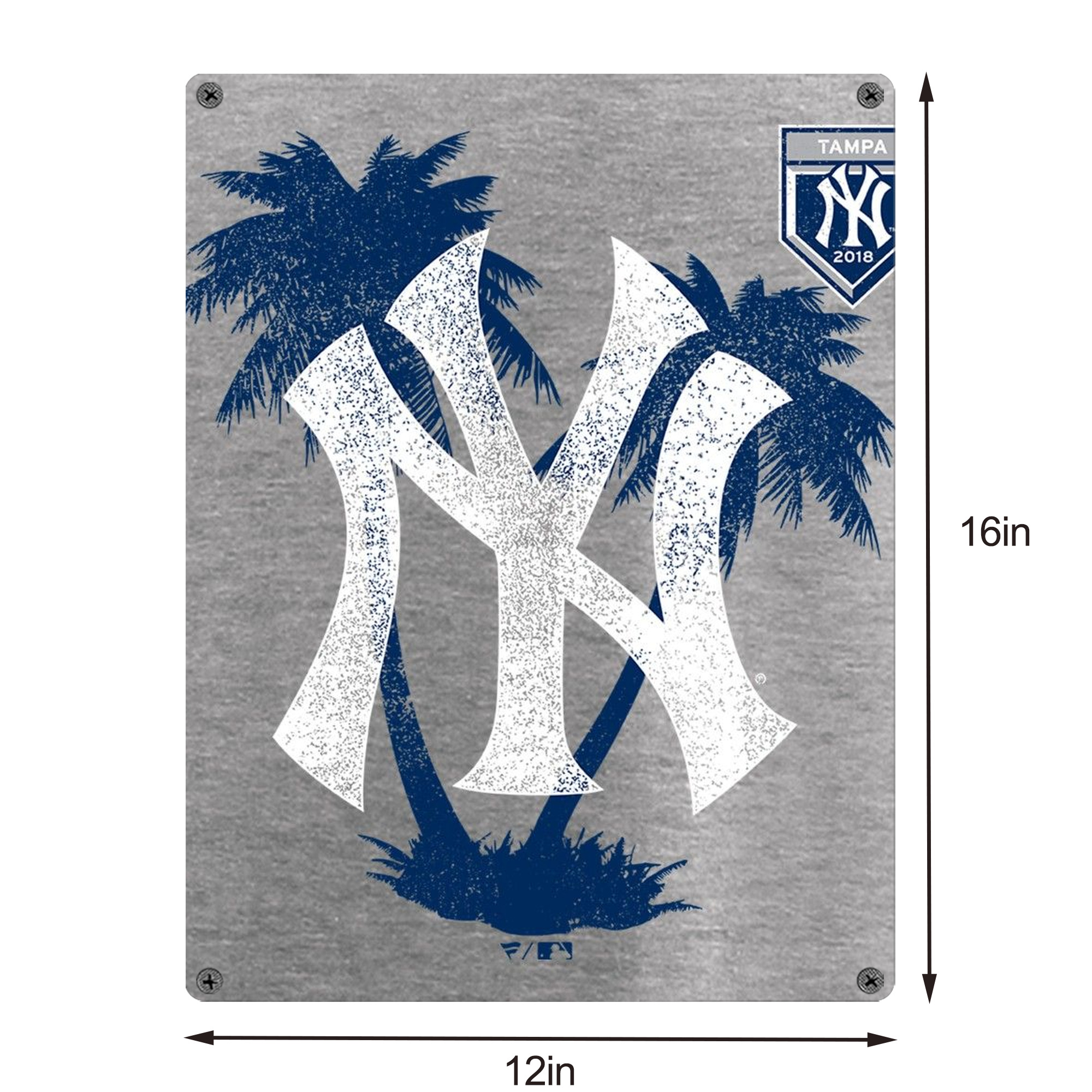 New York Yankees 338 Vintage Metal Tin Sign 12x16inch – Retro Wall Art Decor For Home, Bar, Kitchen, Bedroom, Office – Durable Iron Sheet Poster, Easy To Hang, Full-Color Printing