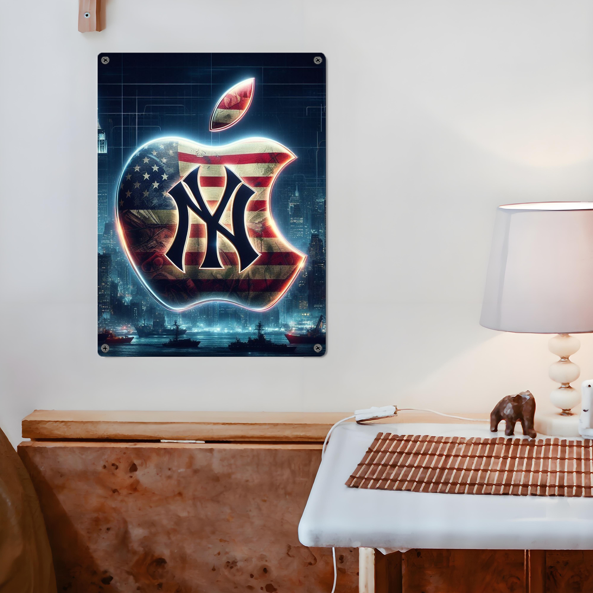 New York Yankees 347 Vintage Metal Tin Sign 12x16inch – Retro Wall Art Decor For Home, Bar, Kitchen, Bedroom, Office – Durable Iron Sheet Poster, Easy To Hang, Full-Color Printing