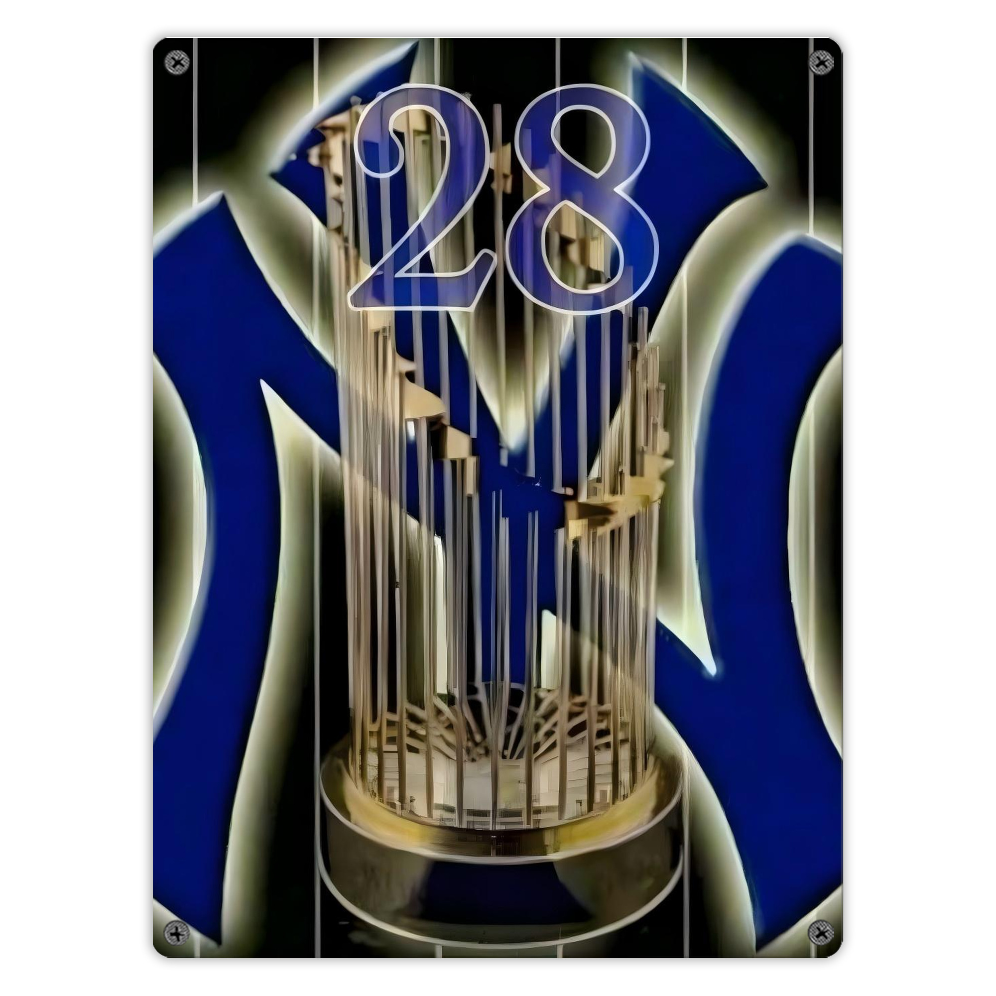 New York Yankees 172 Vintage Metal Tin Sign 12x16inch – Retro Wall Art Decor For Home, Bar, Kitchen, Bedroom, Office – Durable Iron Sheet Poster, Easy To Hang, Full-Color Printing