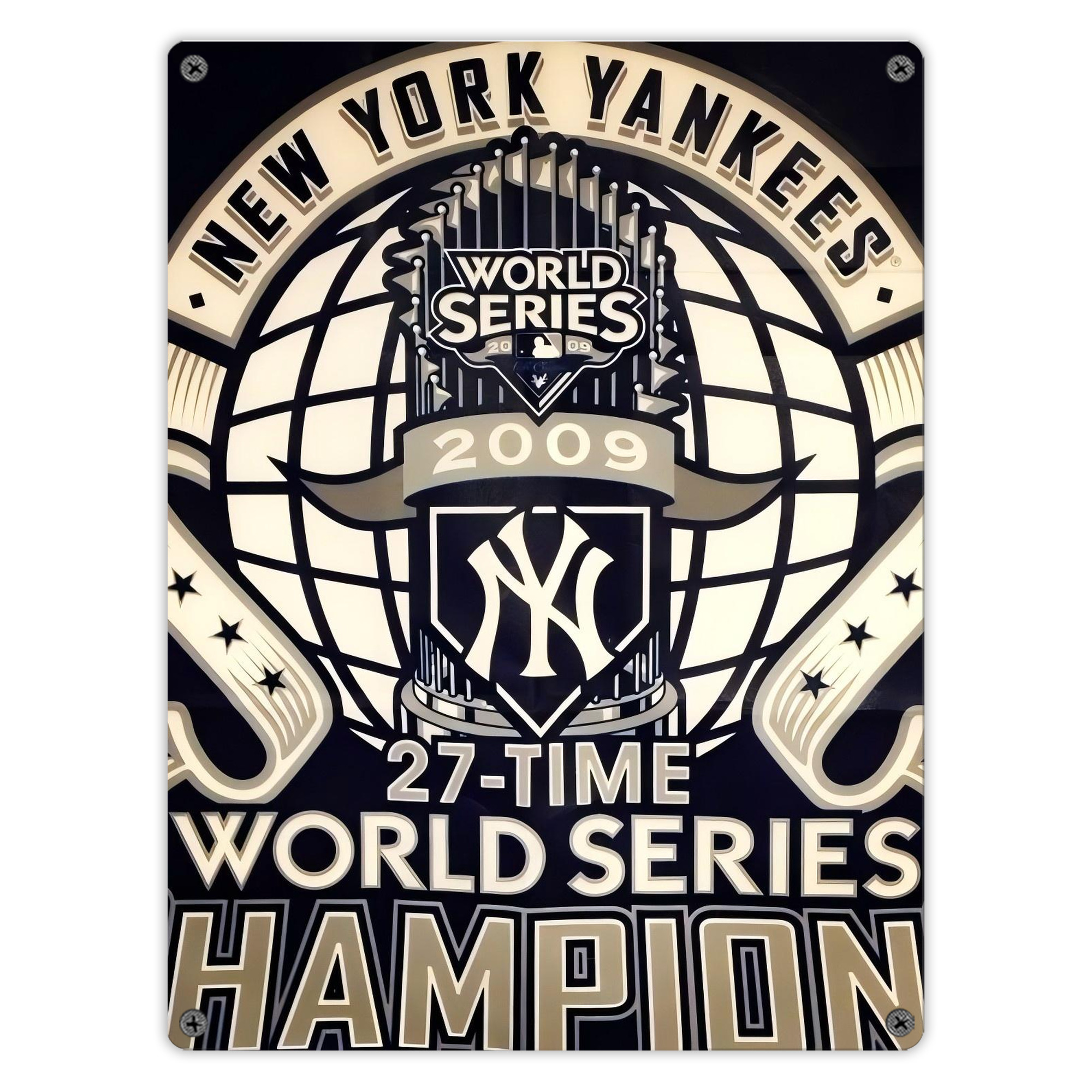 New York Yankees 256 Vintage Metal Tin Sign 12x16inch – Retro Wall Art Decor For Home, Bar, Kitchen, Bedroom, Office – Durable Iron Sheet Poster, Easy To Hang, Full-Color Printing