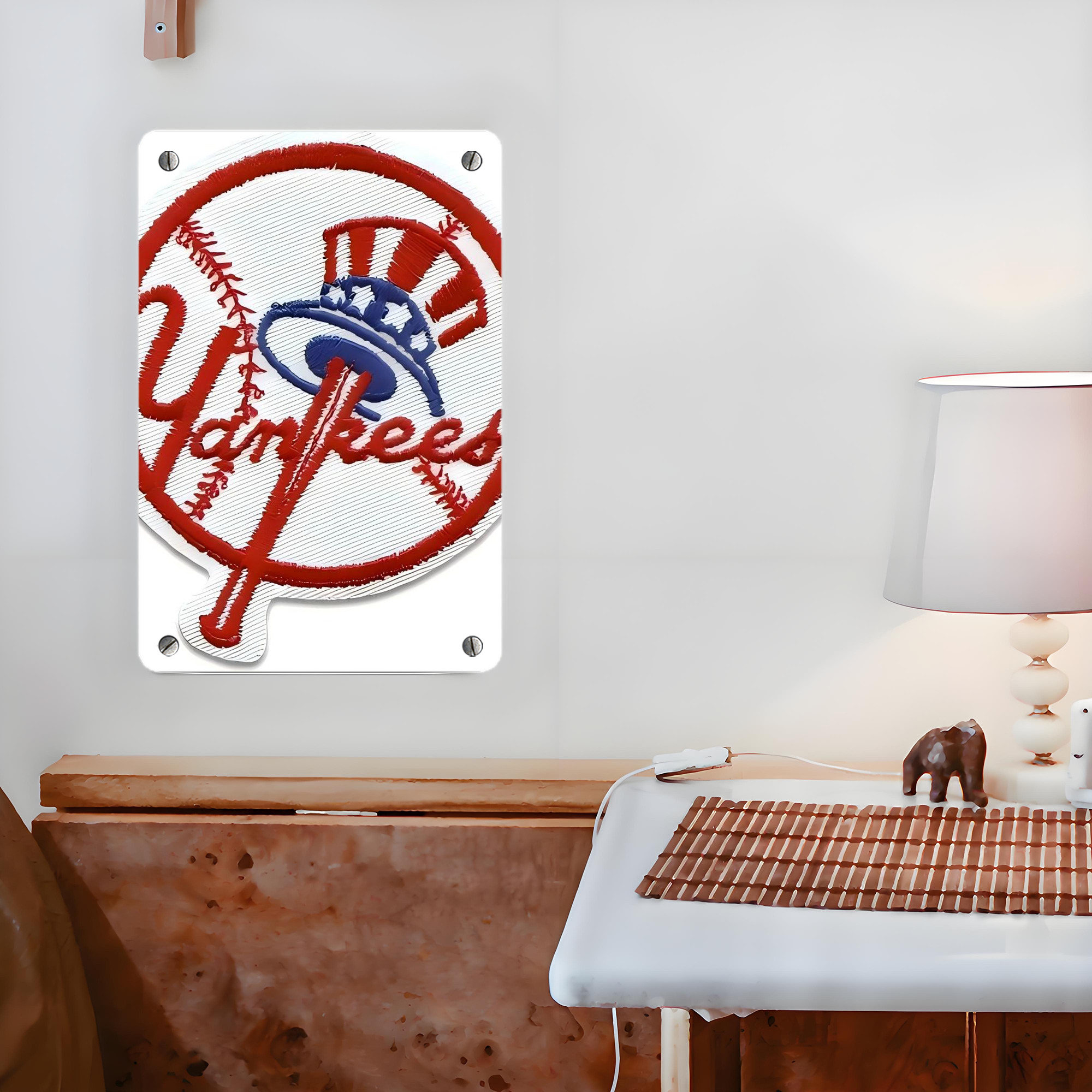 New York Yankees 123 Metal Tin Sign 8x12inch - High-Quality Full-Print Decorative Wall Art, Durable Rust-Resistant Metal Plaque For Living Room, Bedroom, Kitchen, Office, Bar Décor
