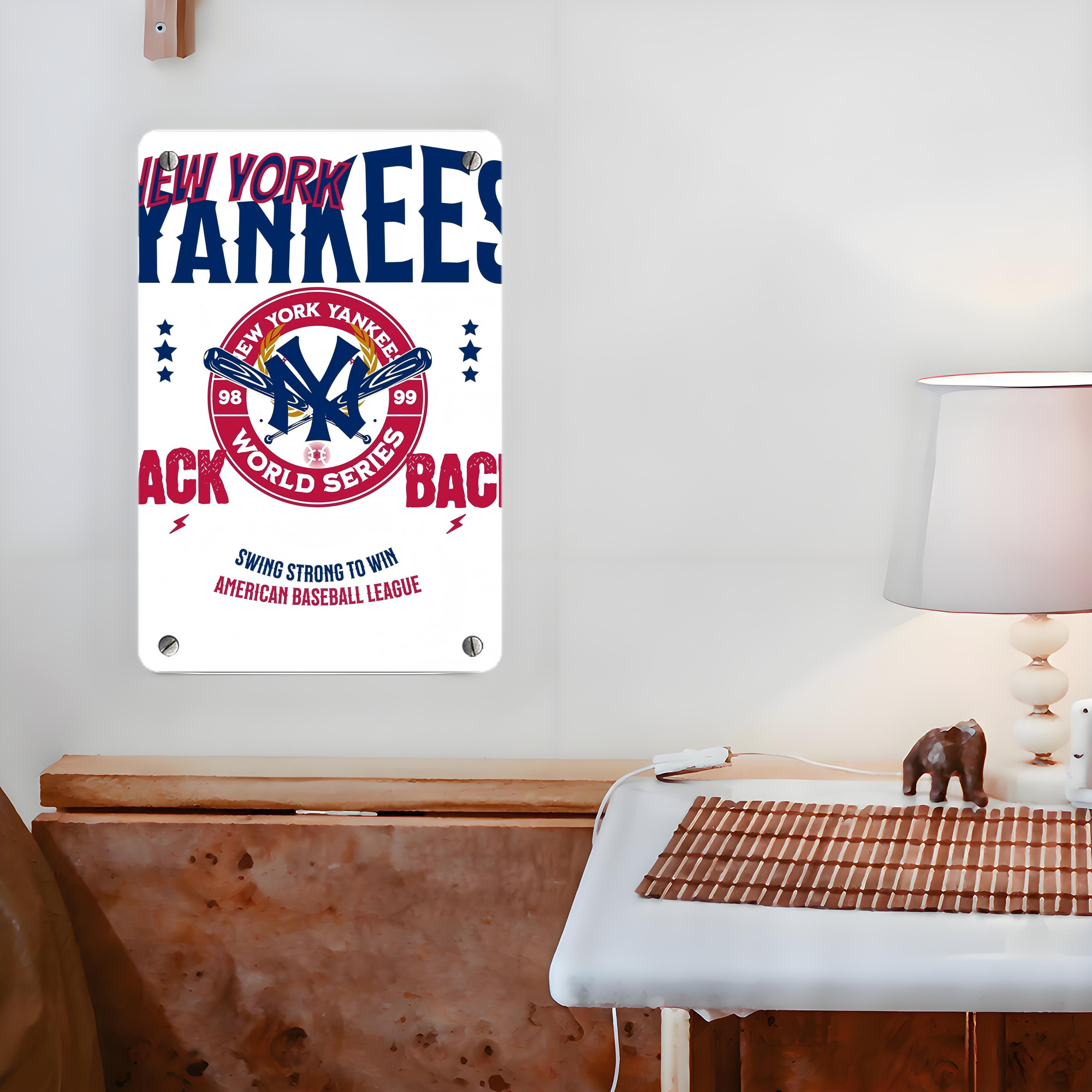 New York Yankees 179 Metal Tin Sign 8x12inch - High-Quality Full-Print Decorative Wall Art, Durable Rust-Resistant Metal Plaque For Living Room, Bedroom, Kitchen, Office, Bar Décor