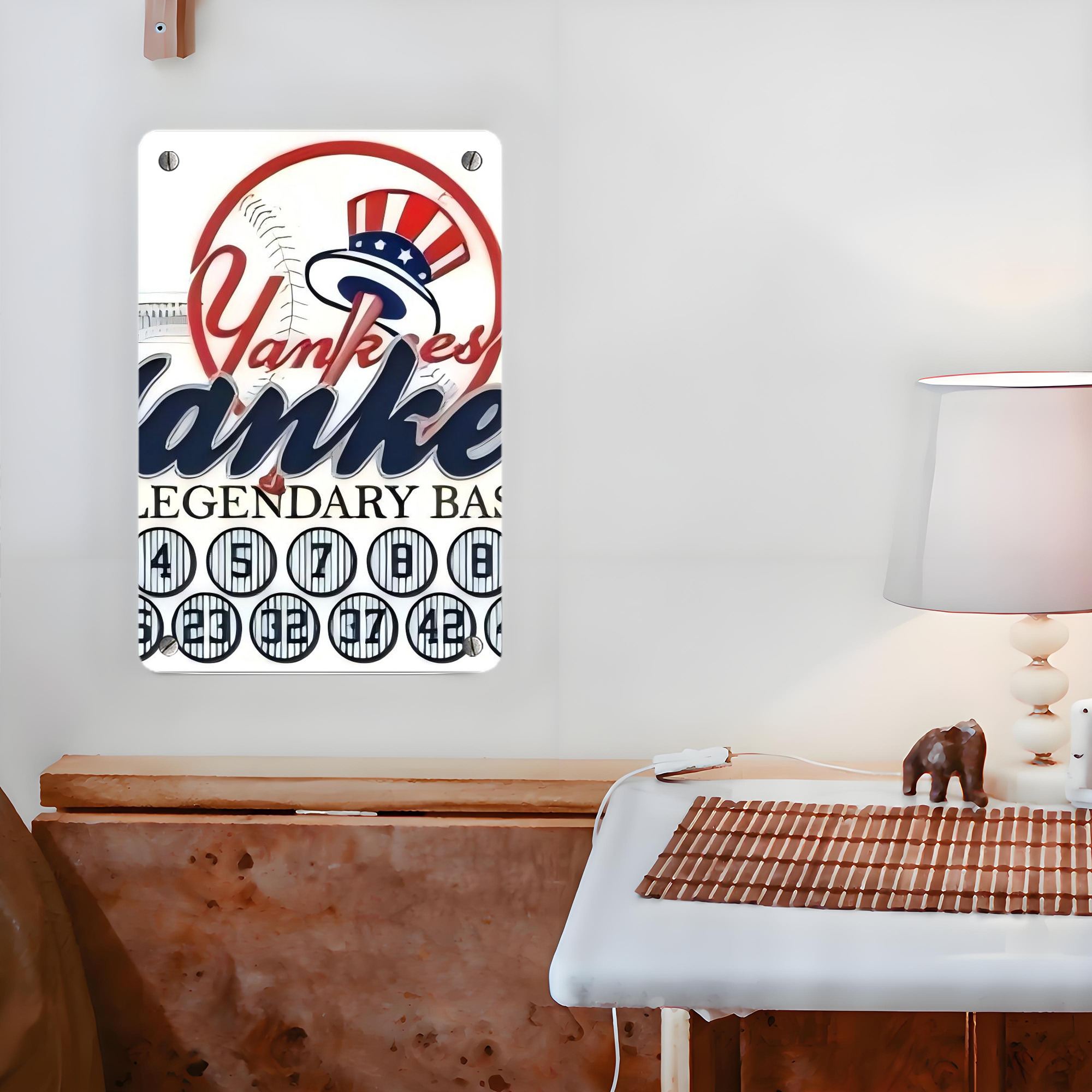 New York Yankees 232 Metal Tin Sign 8x12inch - High-Quality Full-Print Decorative Wall Art, Durable Rust-Resistant Metal Plaque For Living Room, Bedroom, Kitchen, Office, Bar Décor