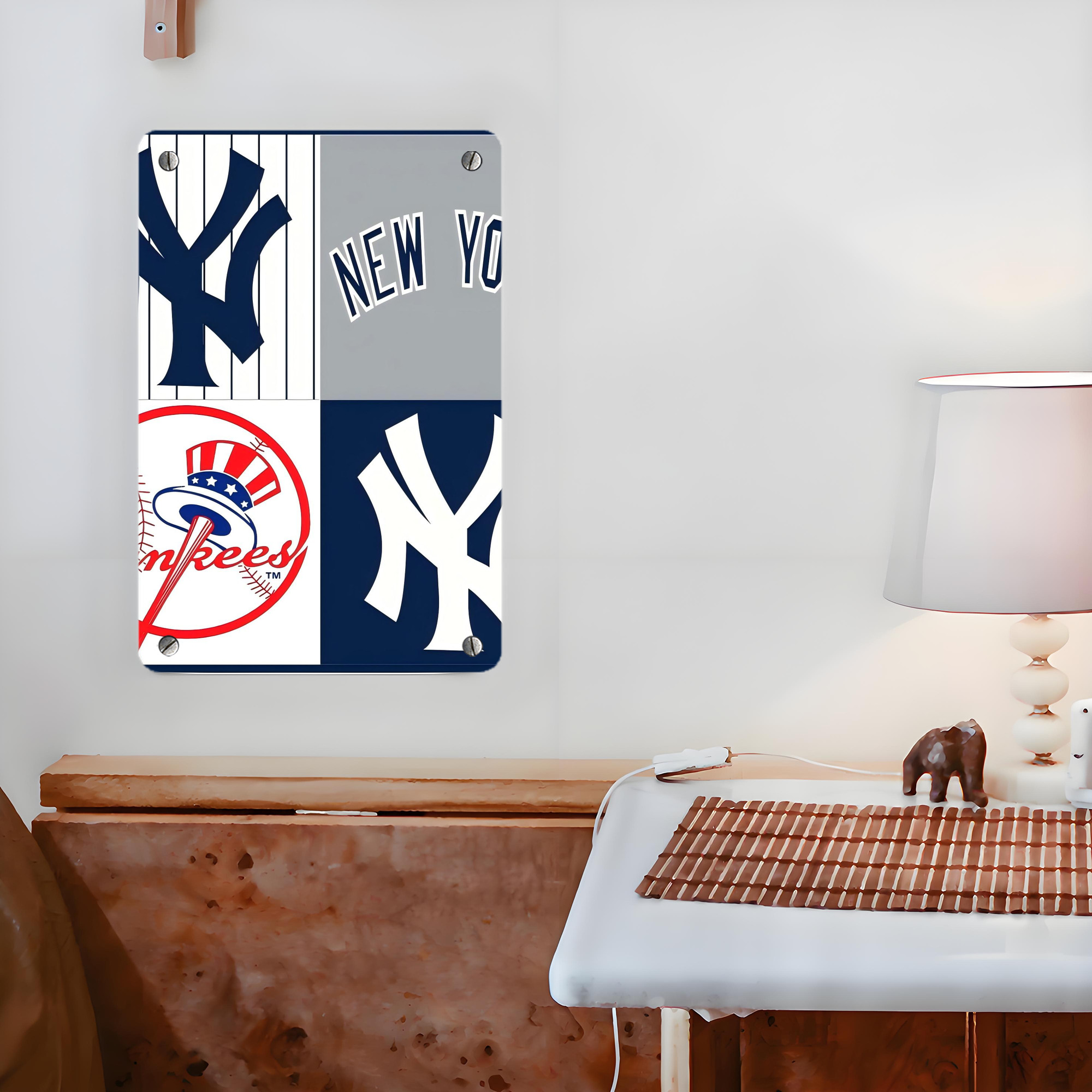 New York Yankees 238 Metal Tin Sign 8x12inch - High-Quality Full-Print Decorative Wall Art, Durable Rust-Resistant Metal Plaque For Living Room, Bedroom, Kitchen, Office, Bar Décor