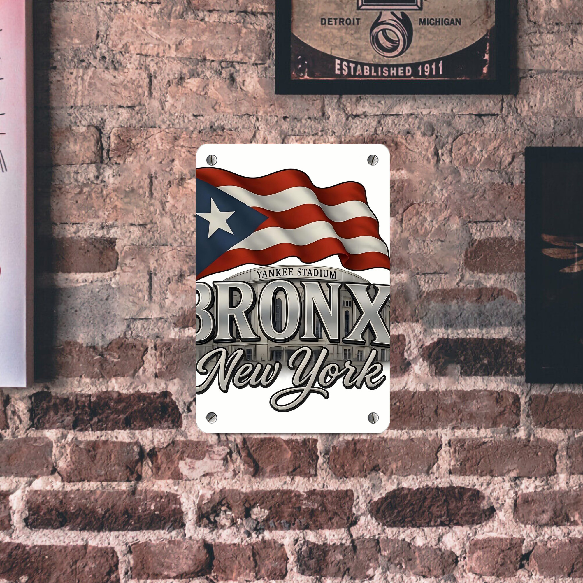 New York Yankees 245 Metal Tin Sign 8x12inch - High-Quality Full-Print Decorative Wall Art, Durable Rust-Resistant Metal Plaque For Living Room, Bedroom, Kitchen, Office, Bar Décor