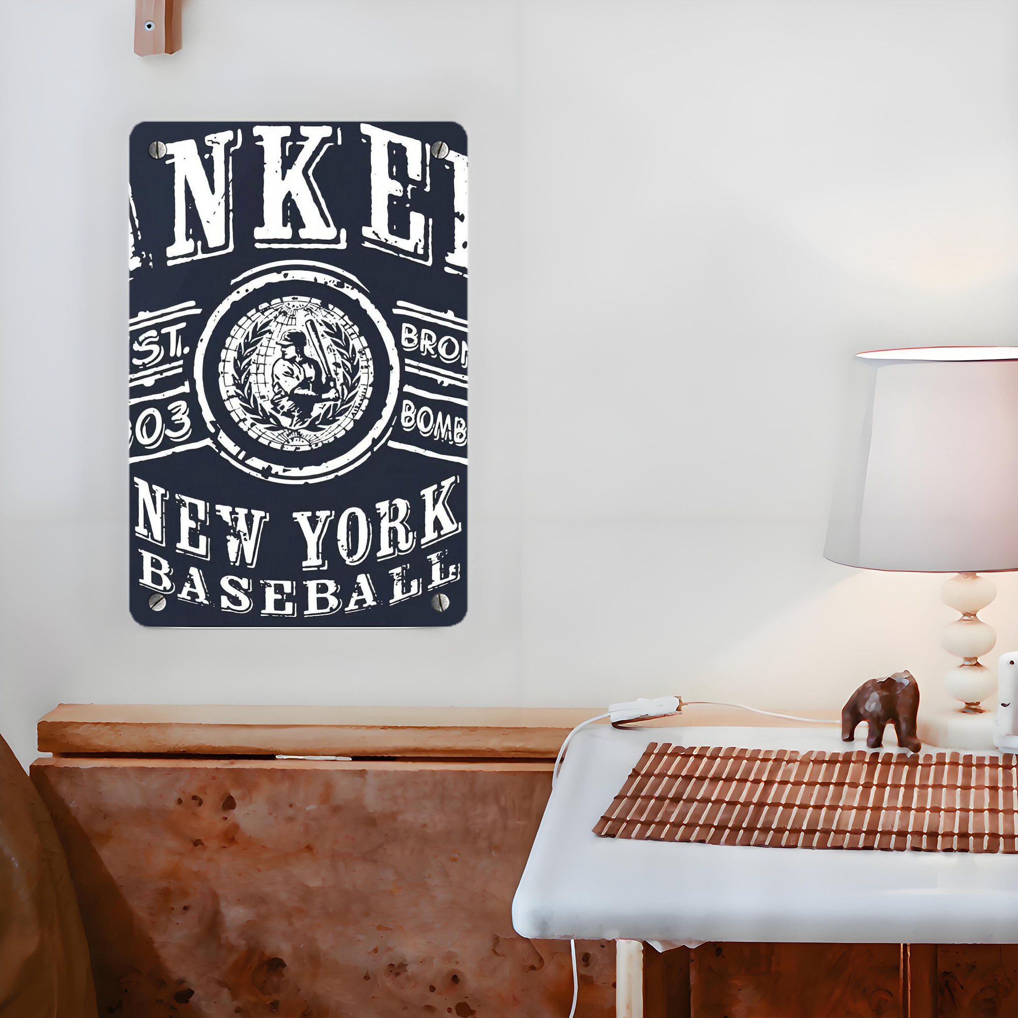 New York Yankees 252 Metal Tin Sign 8x12inch - High-Quality Full-Print Decorative Wall Art, Durable Rust-Resistant Metal Plaque For Living Room, Bedroom, Kitchen, Office, Bar Décor