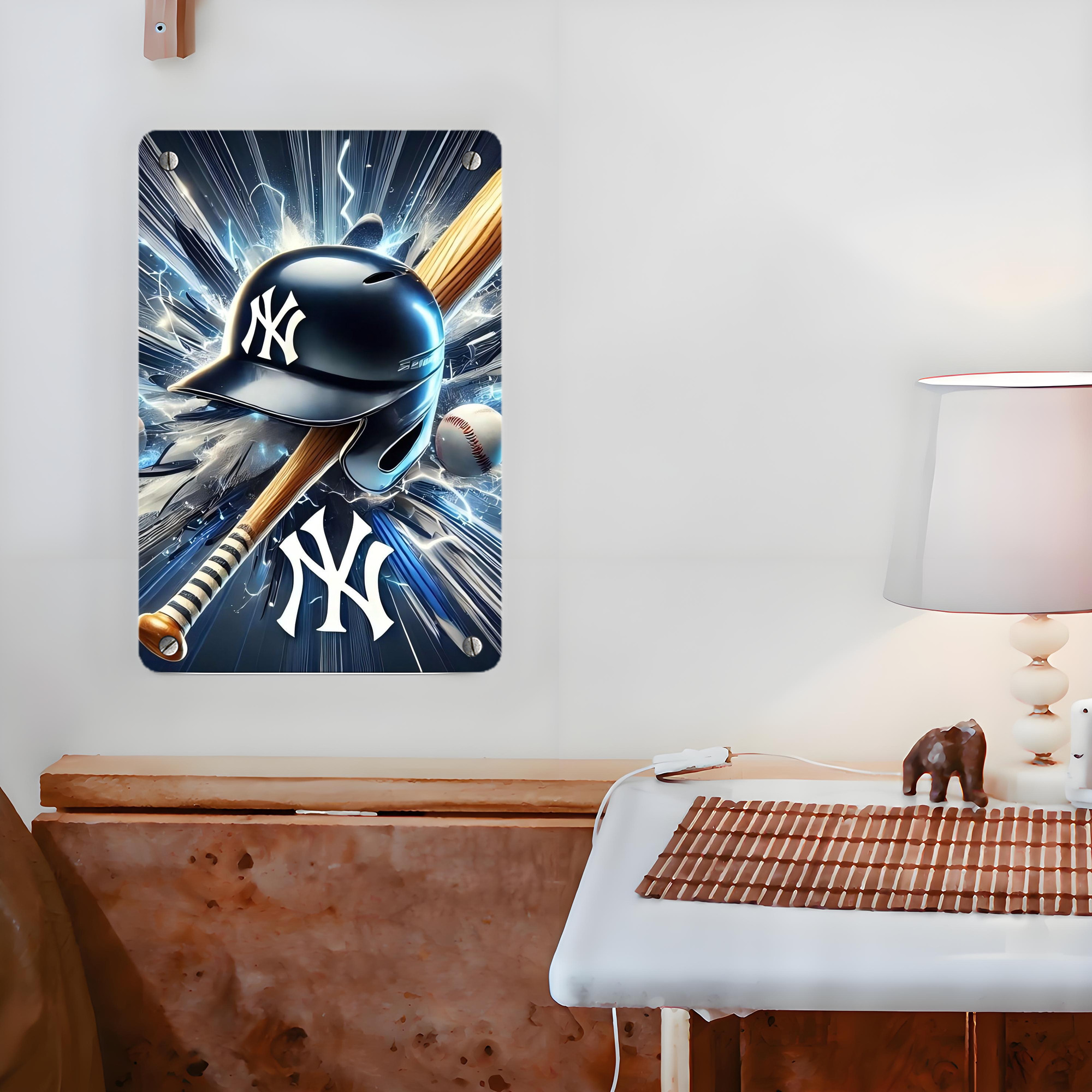 New York Yankees 264 Metal Tin Sign 8x12inch - High-Quality Full-Print Decorative Wall Art, Durable Rust-Resistant Metal Plaque For Living Room, Bedroom, Kitchen, Office, Bar Décor