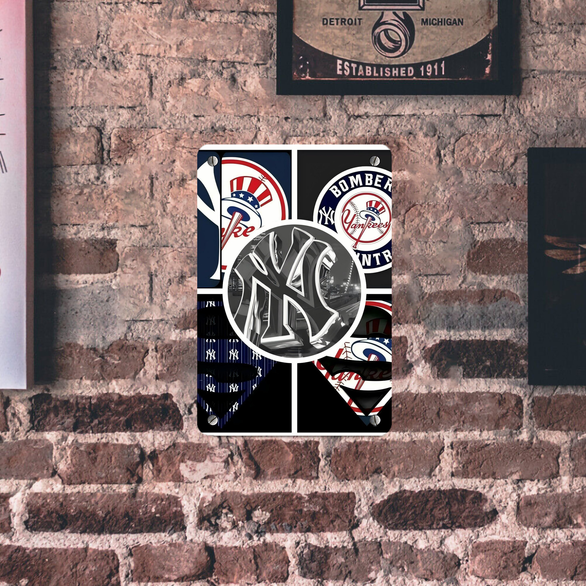 New York Yankees 269 Metal Tin Sign 8x12inch - High-Quality Full-Print Decorative Wall Art, Durable Rust-Resistant Metal Plaque For Living Room, Bedroom, Kitchen, Office, Bar Décor