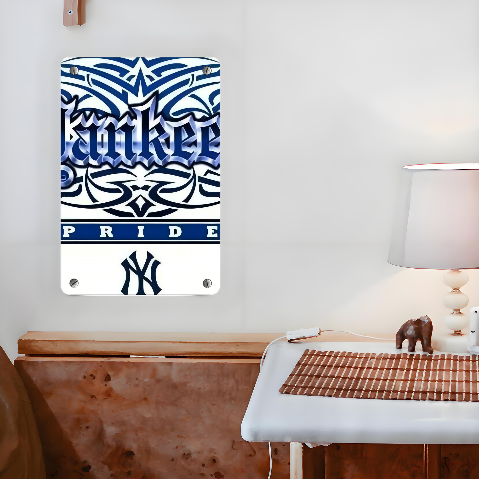 New York Yankees 304 Metal Tin Sign 8x12inch - High-Quality Full-Print Decorative Wall Art, Durable Rust-Resistant Metal Plaque For Living Room, Bedroom, Kitchen, Office, Bar Décor