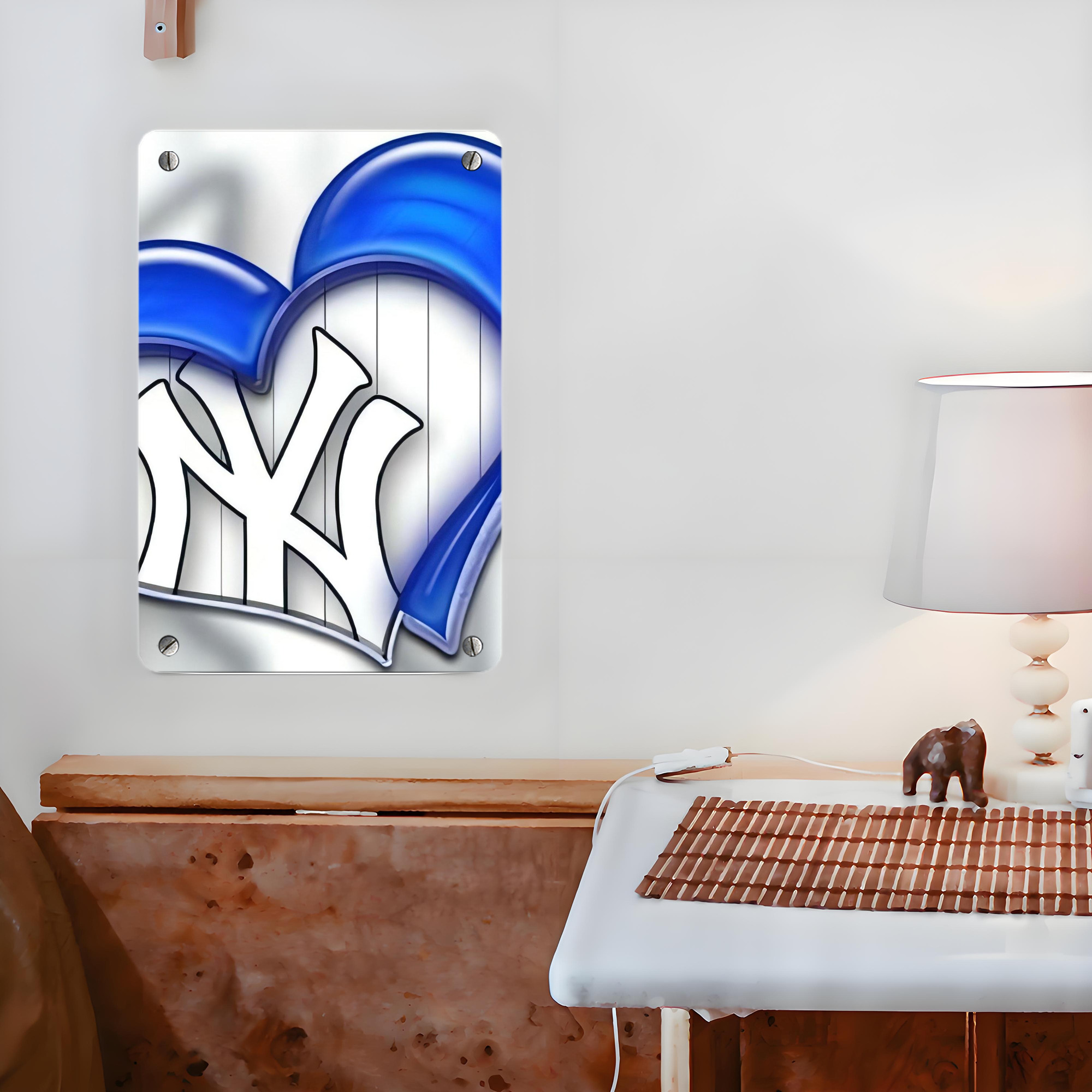 New York Yankees 310 Metal Tin Sign 8x12inch - High-Quality Full-Print Decorative Wall Art, Durable Rust-Resistant Metal Plaque For Living Room, Bedroom, Kitchen, Office, Bar Décor