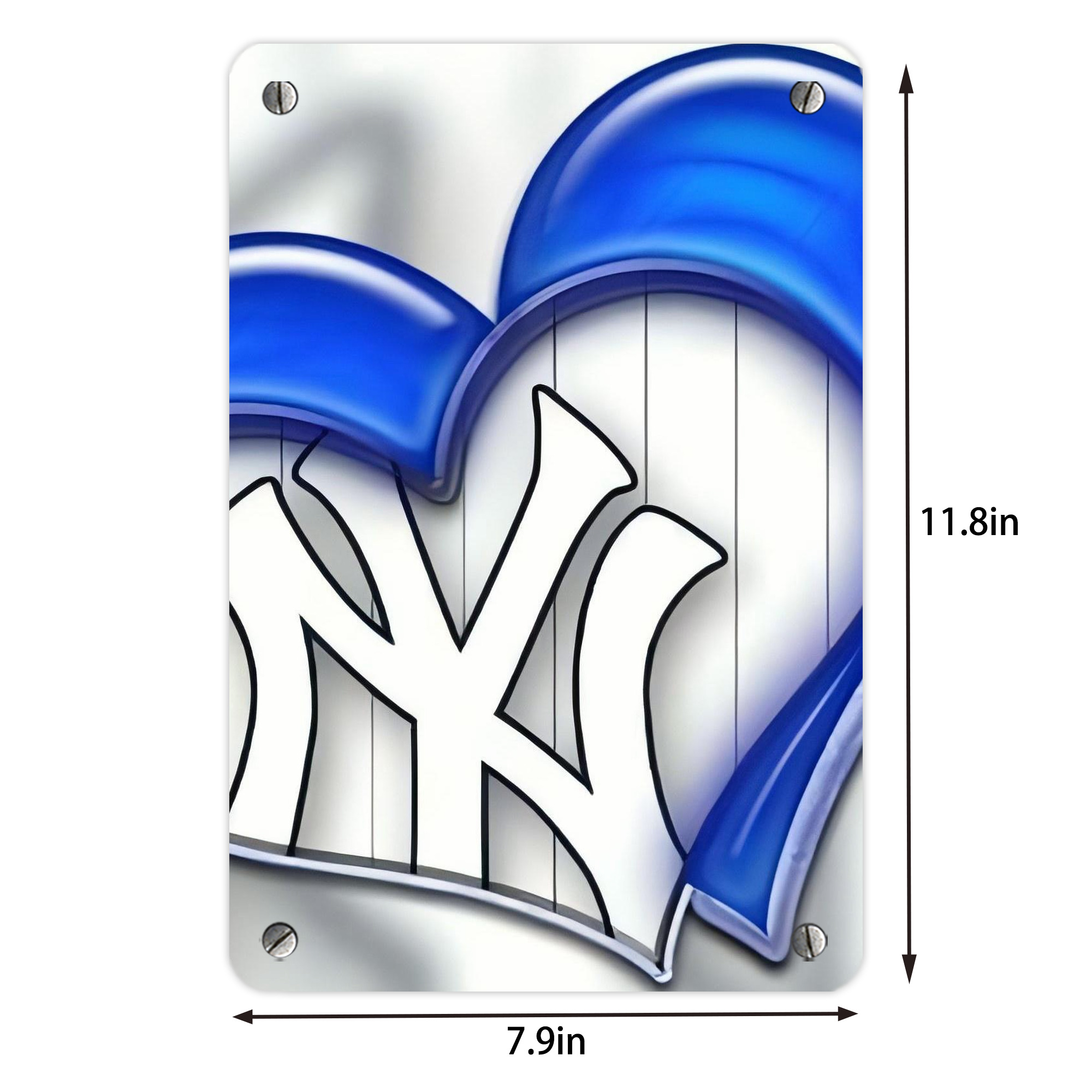 New York Yankees 310 Metal Tin Sign 8x12inch - High-Quality Full-Print Decorative Wall Art, Durable Rust-Resistant Metal Plaque For Living Room, Bedroom, Kitchen, Office, Bar Décor
