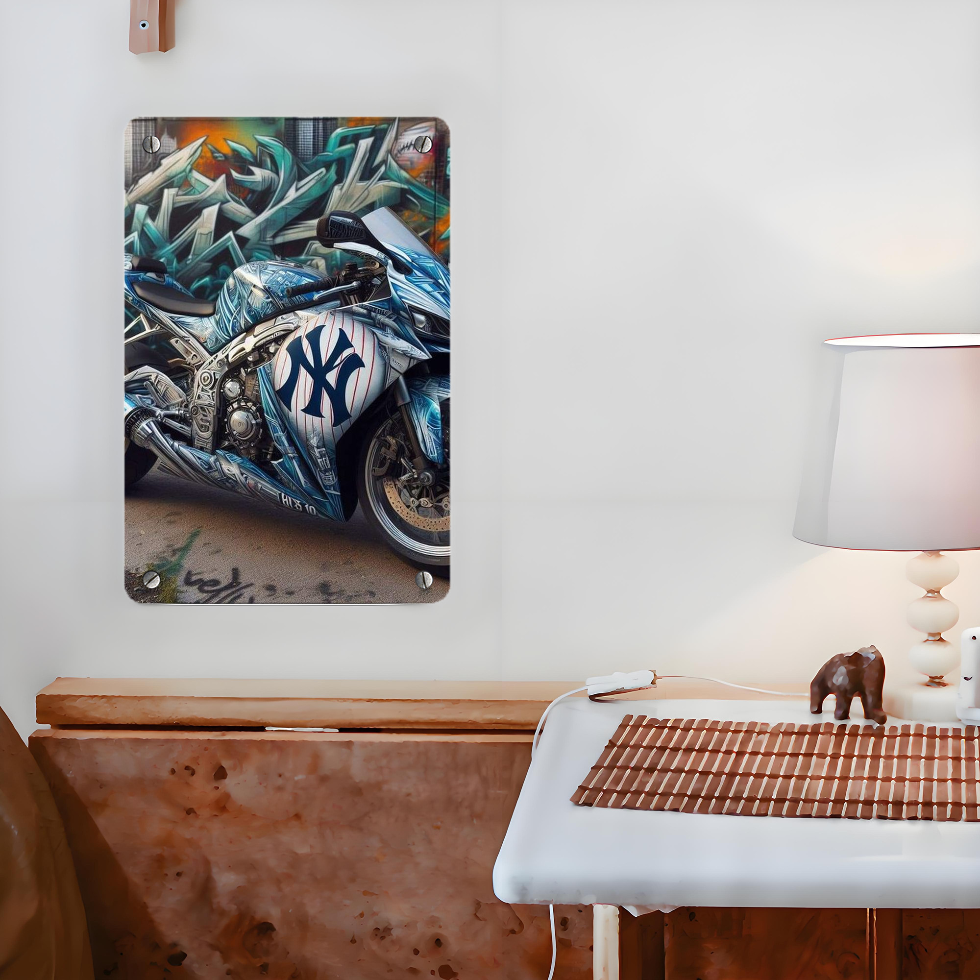 New York Yankees 343 Metal Tin Sign 8x12inch - High-Quality Full-Print Decorative Wall Art, Durable Rust-Resistant Metal Plaque For Living Room, Bedroom, Kitchen, Office, Bar Décor