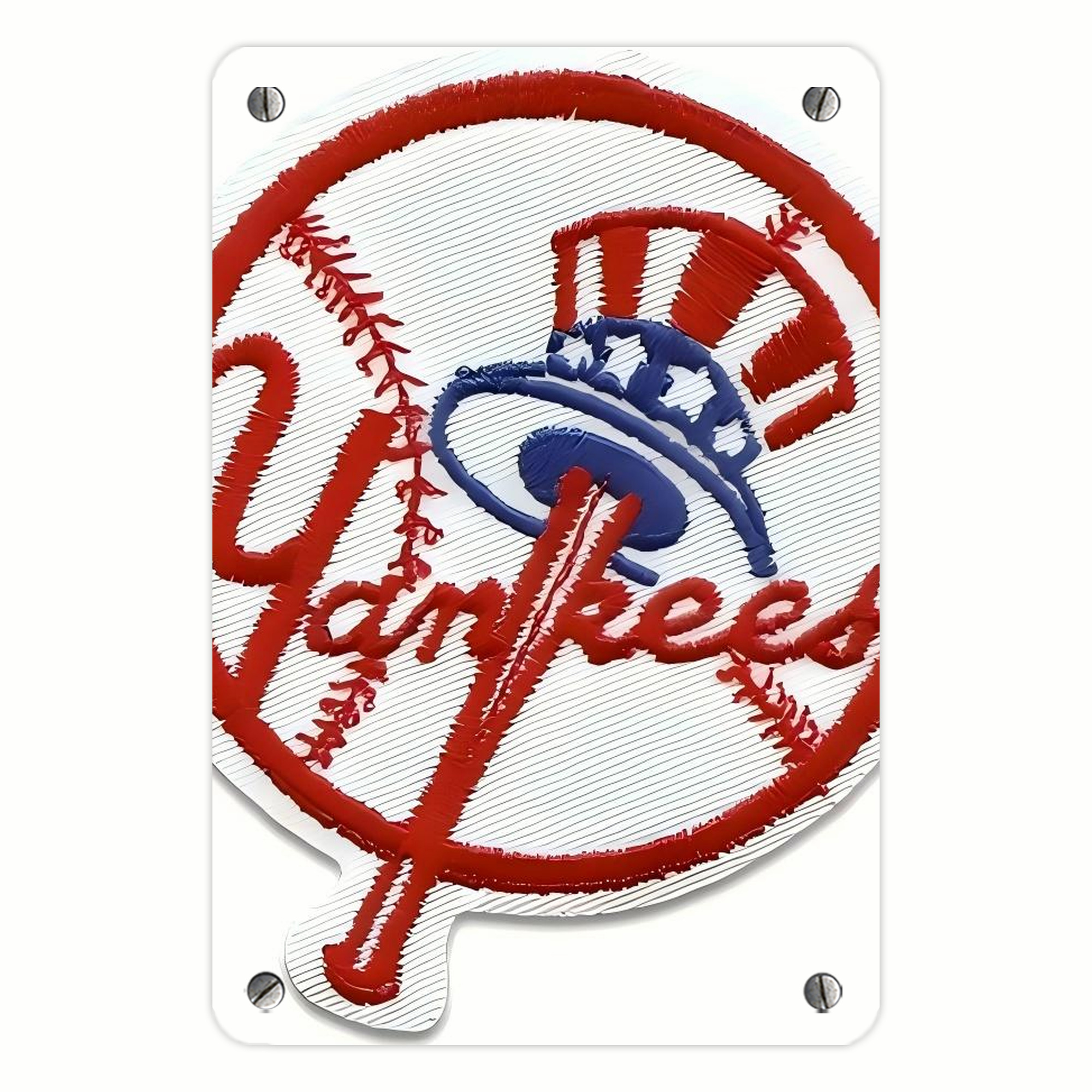 New York Yankees 123 Metal Tin Sign 8x12inch - High-Quality Full-Print Decorative Wall Art, Durable Rust-Resistant Metal Plaque For Living Room, Bedroom, Kitchen, Office, Bar Décor