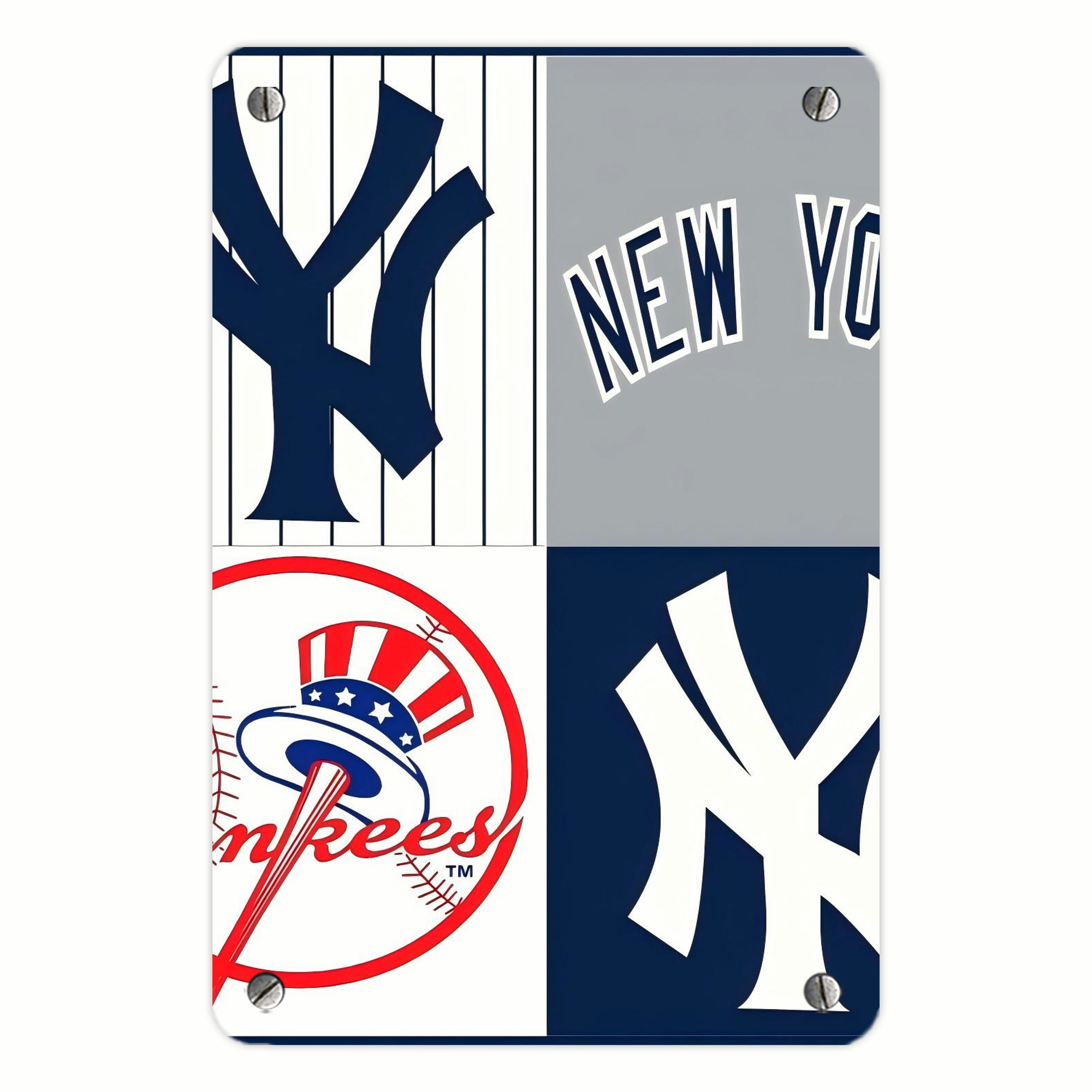 New York Yankees 238 Metal Tin Sign 8x12inch - High-Quality Full-Print Decorative Wall Art, Durable Rust-Resistant Metal Plaque For Living Room, Bedroom, Kitchen, Office, Bar Décor