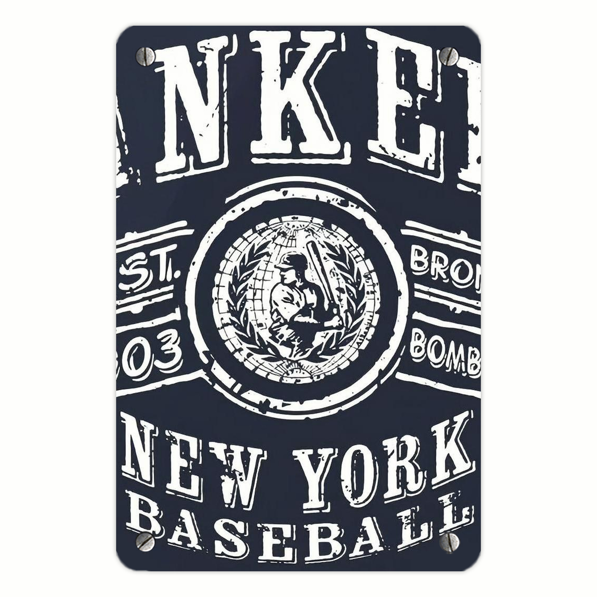 New York Yankees 252 Metal Tin Sign 8x12inch - High-Quality Full-Print Decorative Wall Art, Durable Rust-Resistant Metal Plaque For Living Room, Bedroom, Kitchen, Office, Bar Décor