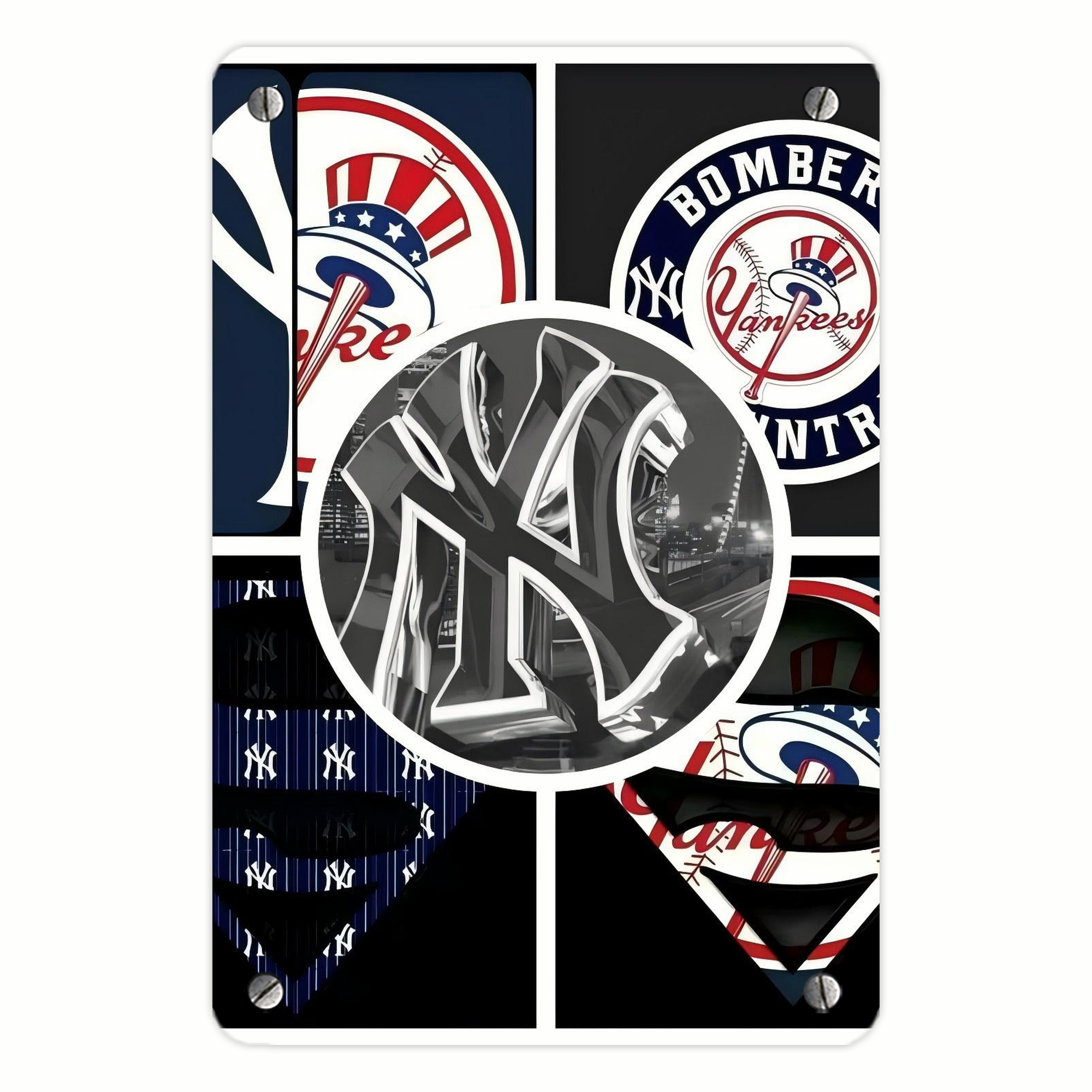 New York Yankees 269 Metal Tin Sign 8x12inch - High-Quality Full-Print Decorative Wall Art, Durable Rust-Resistant Metal Plaque For Living Room, Bedroom, Kitchen, Office, Bar Décor